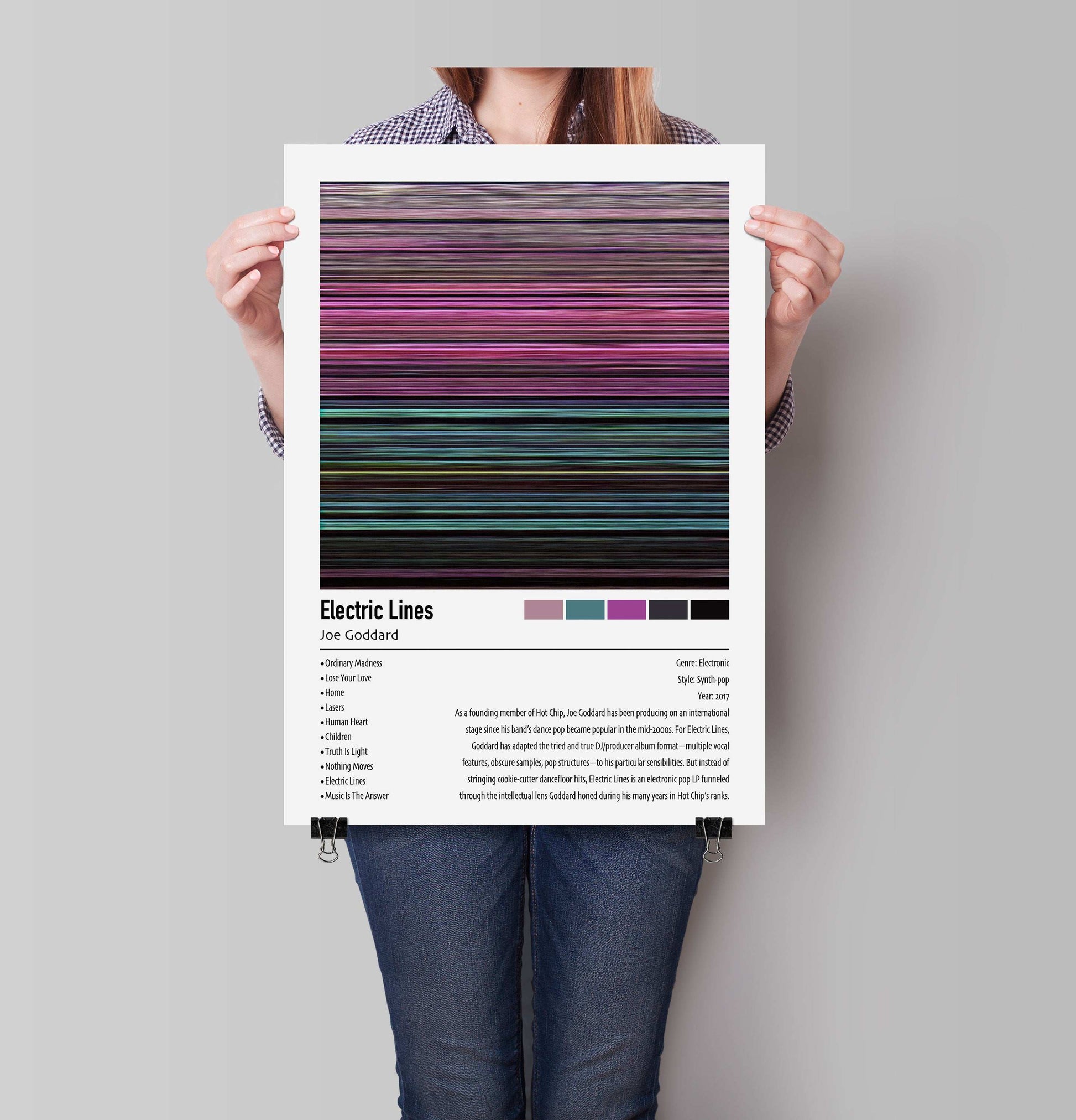 Joe Goddard | Electric Lines | Custom Album Cover Poster Print