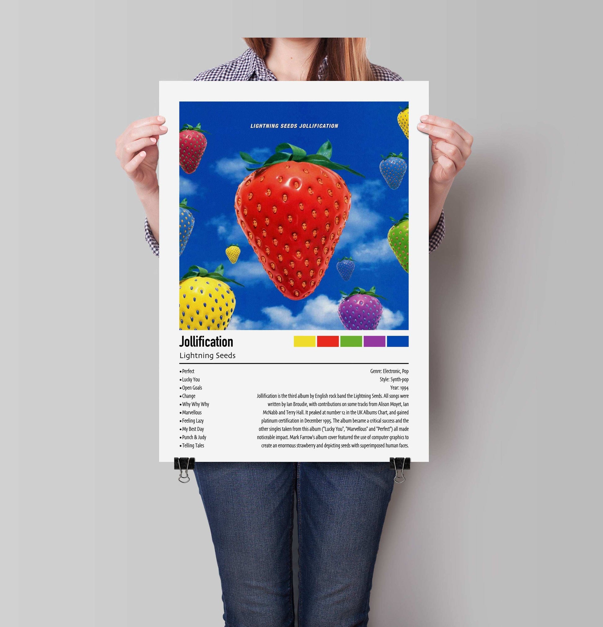 Lightning Seeds | Jollification | Custom Album Cover Poster Print