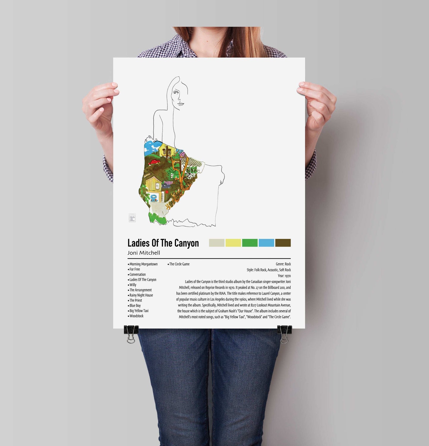 Joni Mitchell | Ladies Of The Canyon | Custom Album Cover Poster Print