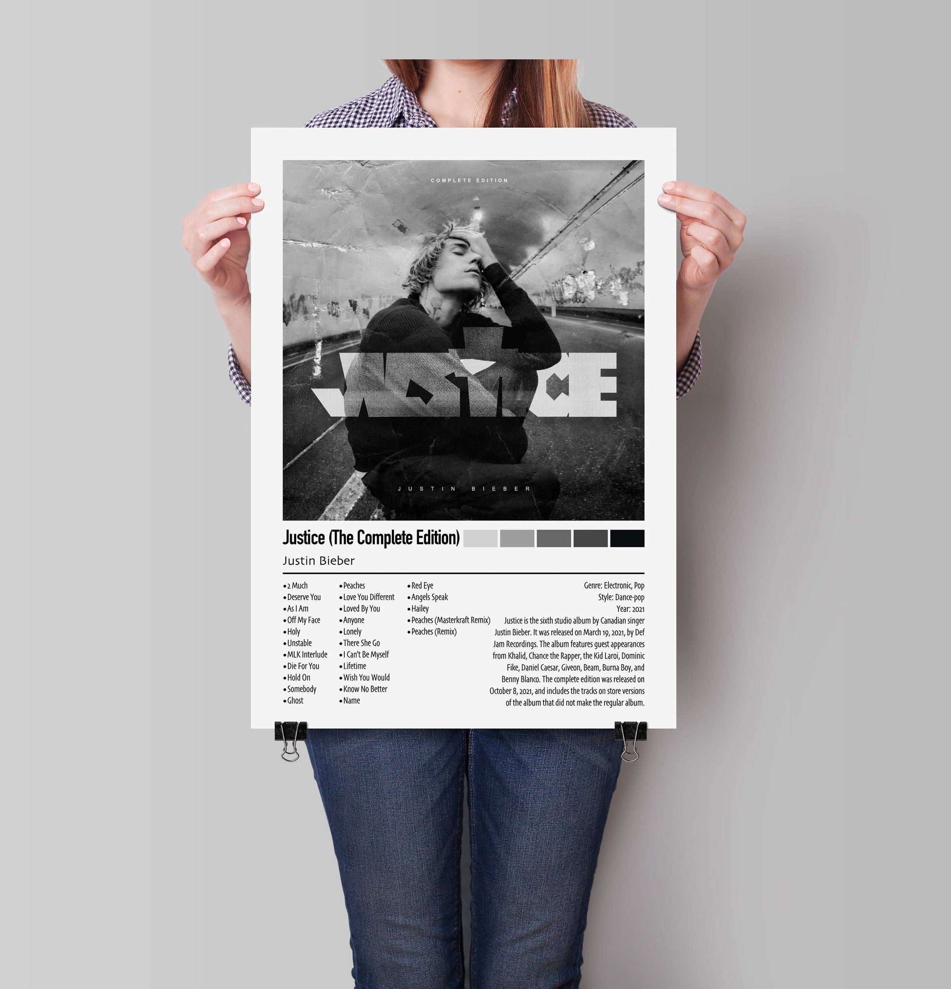 Justin Bieber | Justice (The Complete Edition) | Custom Album Cover Poster Print