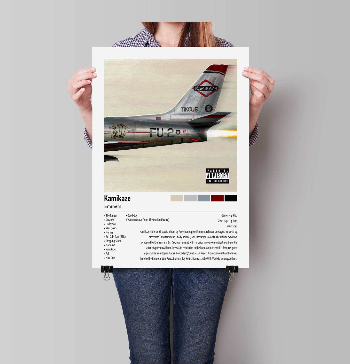 Eminem | Kamikaze | Custom Album Cover Poster Print