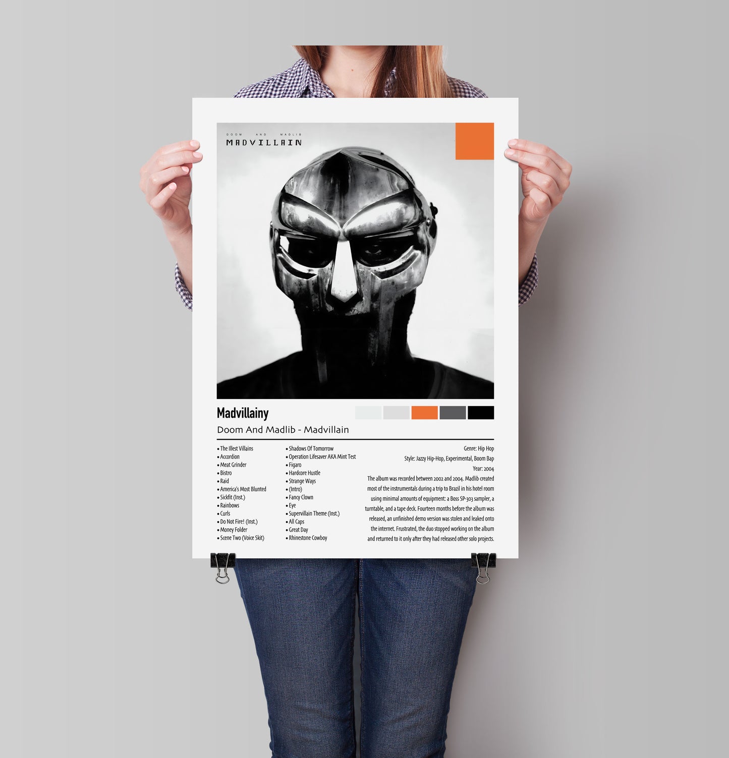 Madvillainy | Doom And Madlib - Madvillain | Custom Album Cover Poster Print