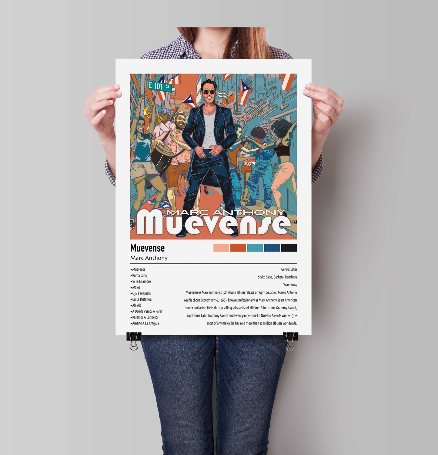 Marc Anthony | Muevense | Custom Album Cover Poster Print