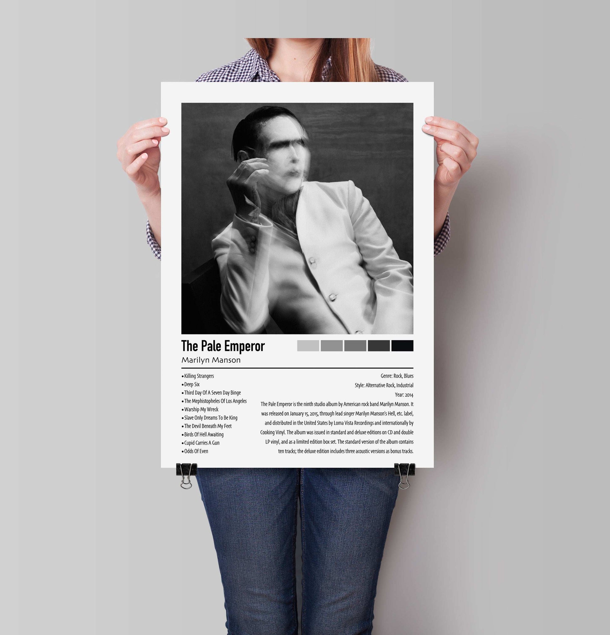 Marilyn Manson | The Pale Emperor | Custom Album Cover Poster Print