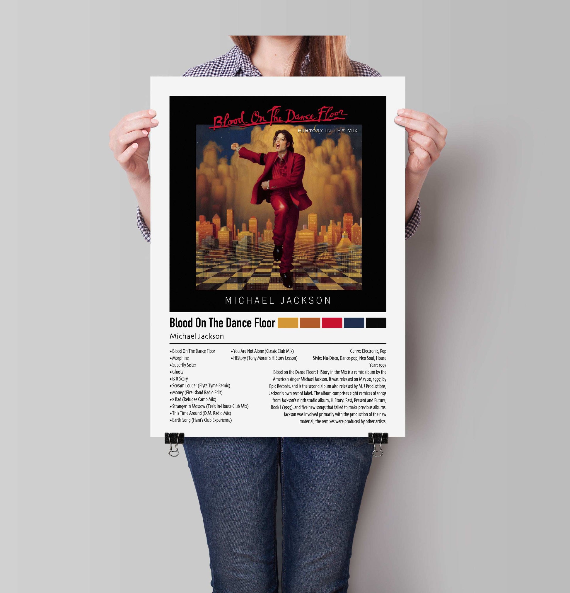 Michael Jackson | Blood on the Dance Floor (HIStory in the Mix) | Custom Album Cover Poster Print