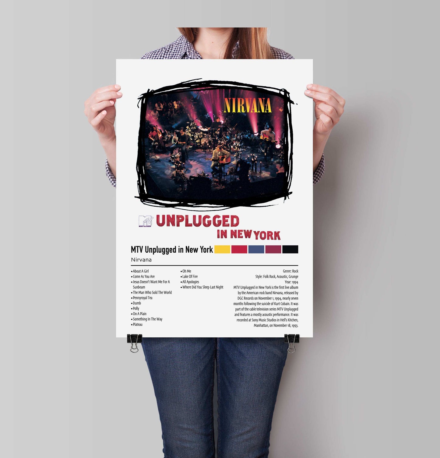 Nirvana | MTV Unplugged in New York | Custom Album Cover Poster Print