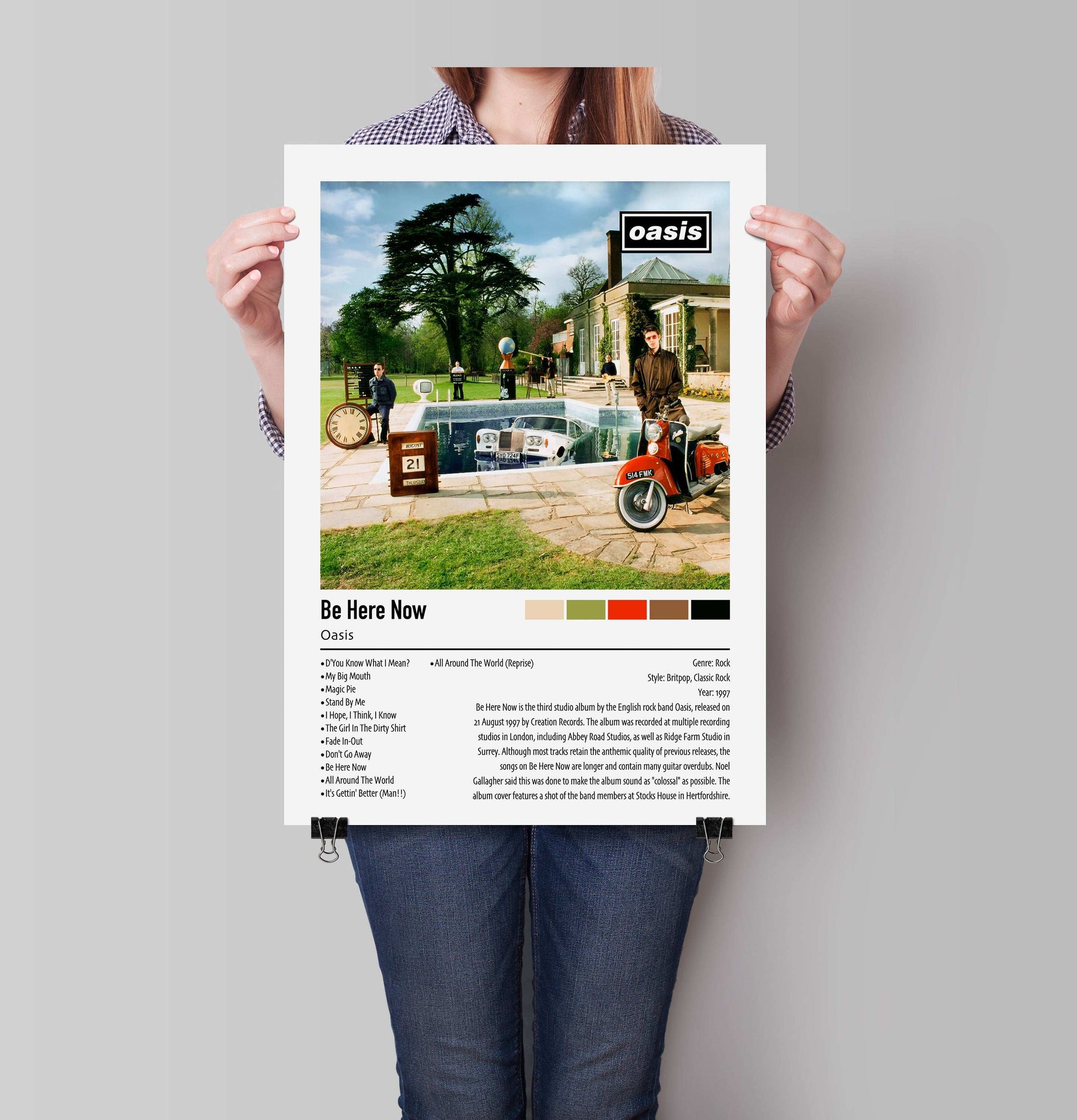 Oasis | Be Here Now | Custom Album Cover Poster Print