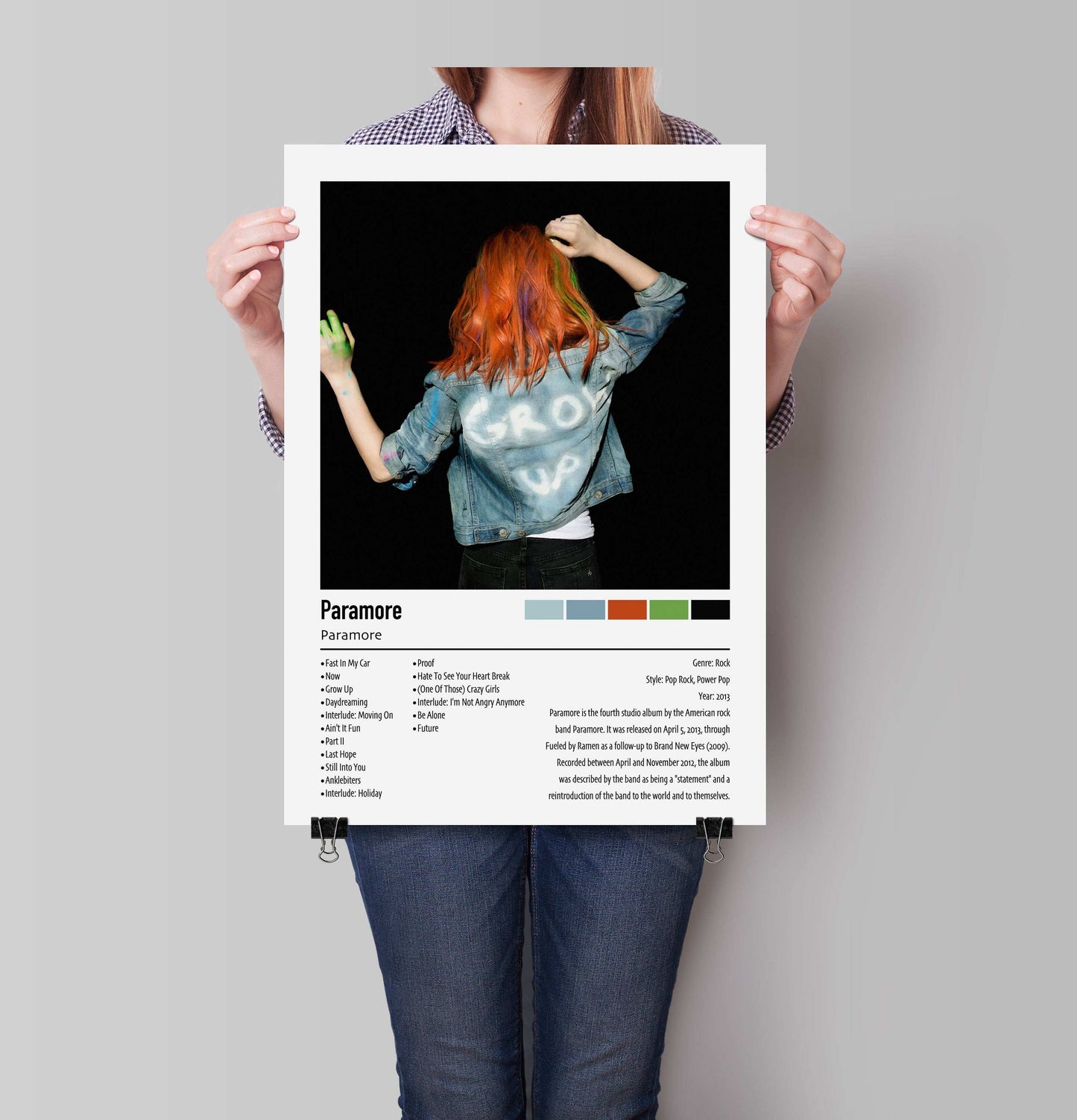Paramore | Paramore | Custom Album Cover Poster Print