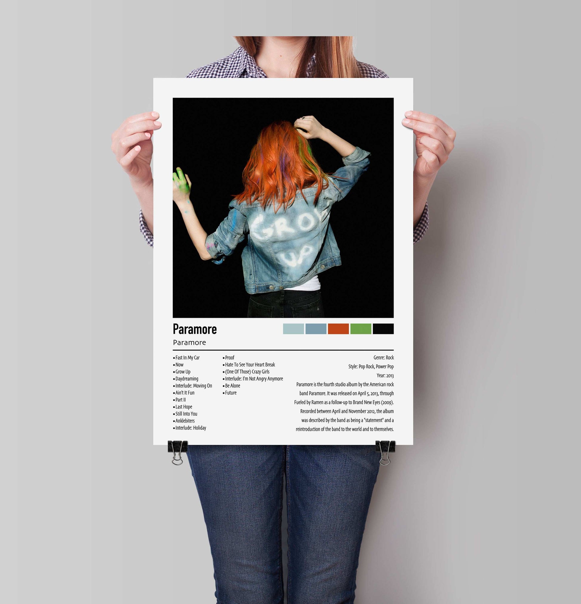 Paramore | Paramore | Custom Album Cover Poster Print