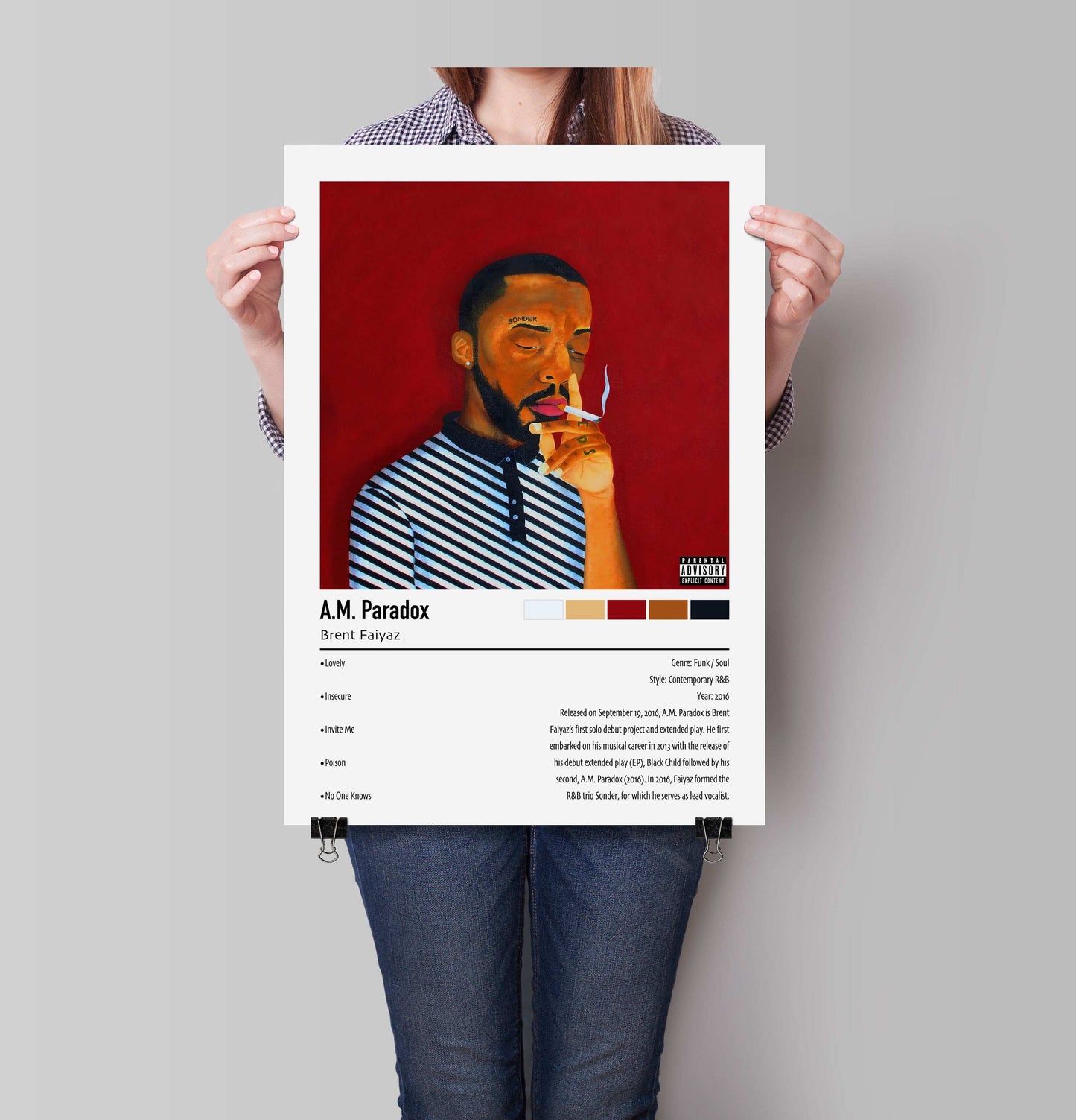 Brent Faiyaz | A.M. Paradox | Custom Album Cover Poster Print