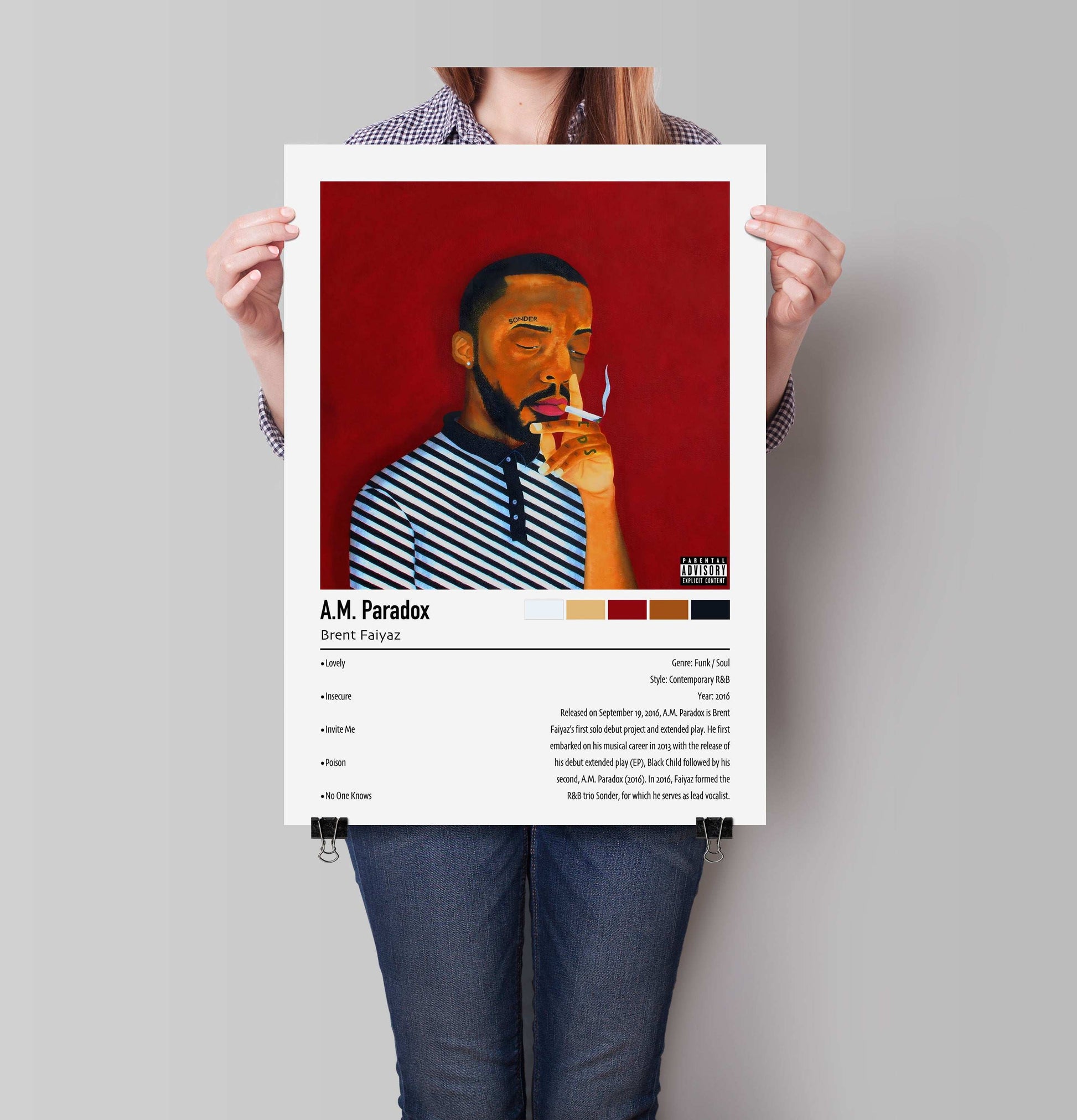 Brent Faiyaz | A.M. Paradox | Custom Album Cover Poster Print