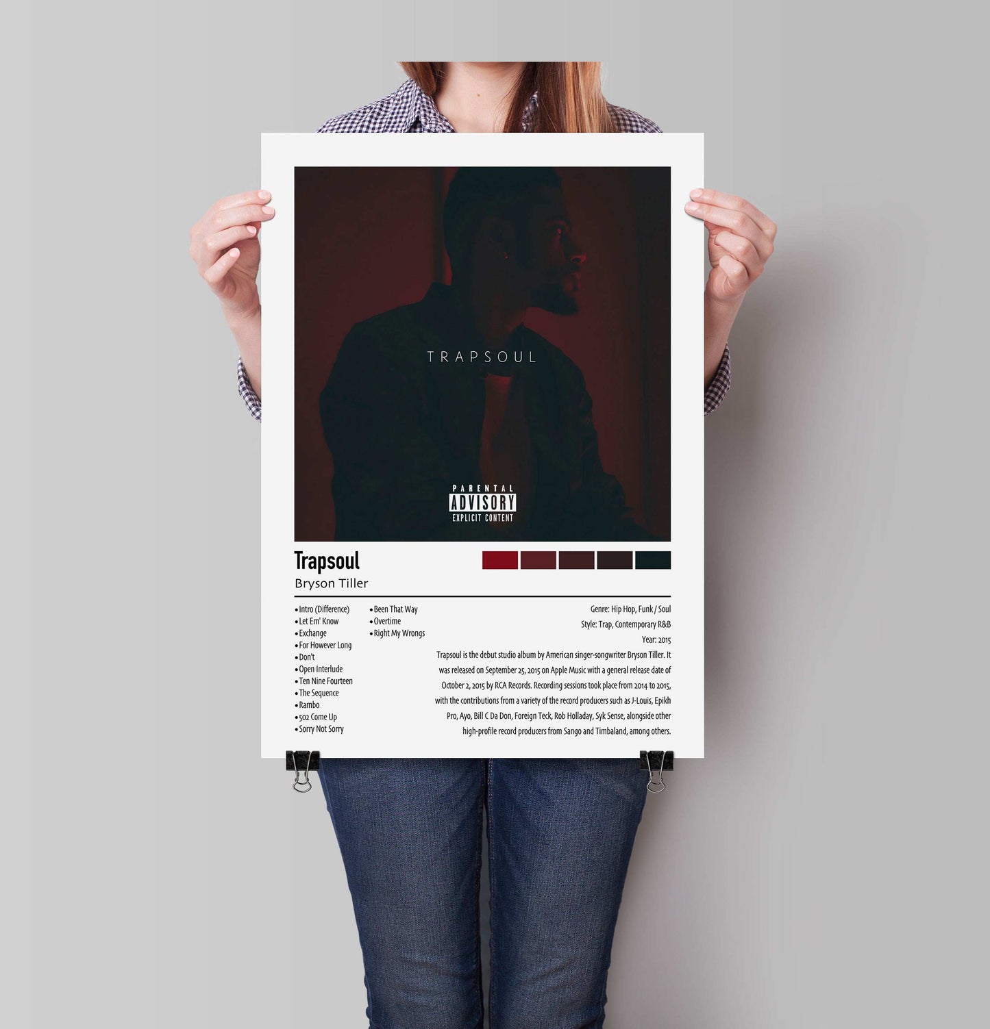 Bryson Tiller | Trapsoul | Custom Album Cover Poster Print