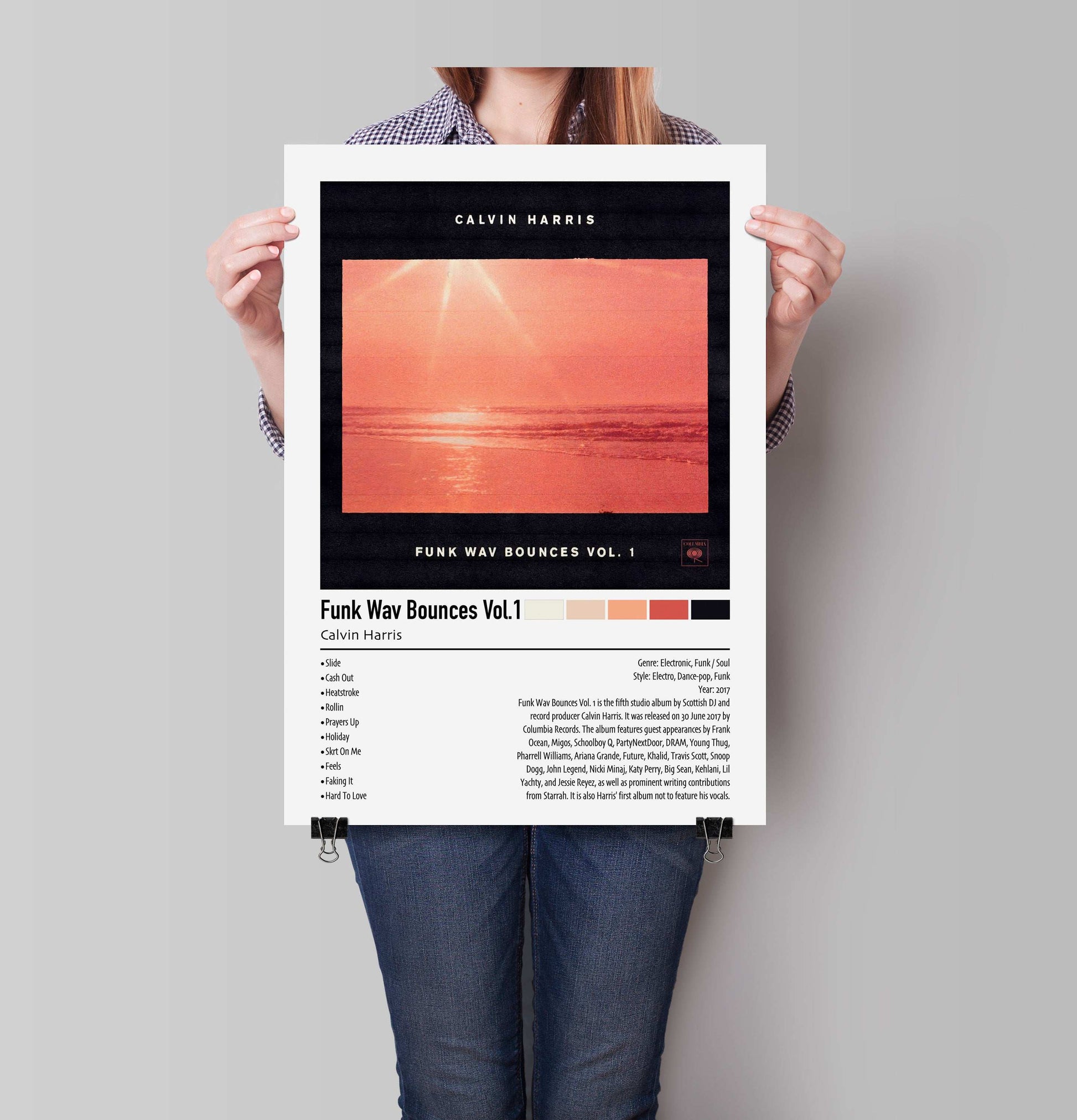 Calvin Harris | Funk Wav Bounces Vol.1 | Custom Album Cover Poster Print