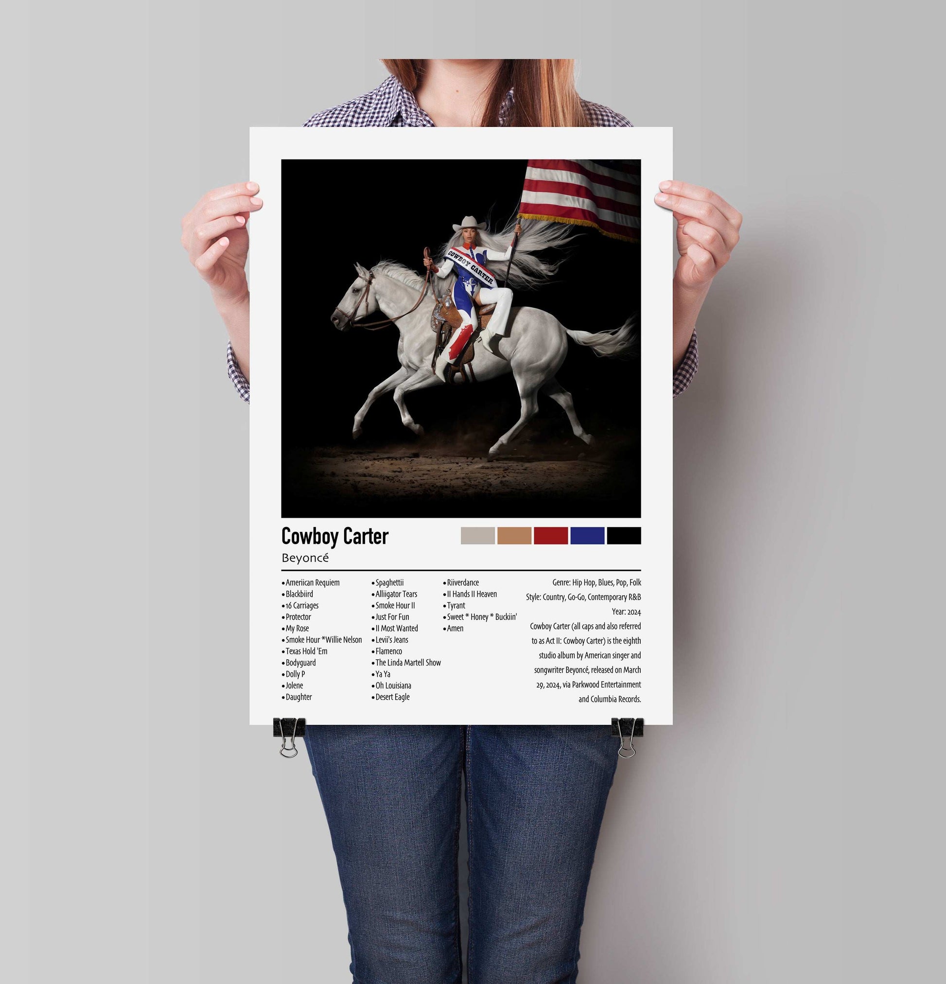 Beyoncé | Cowboy Carter | Custom Album Cover Poster Print