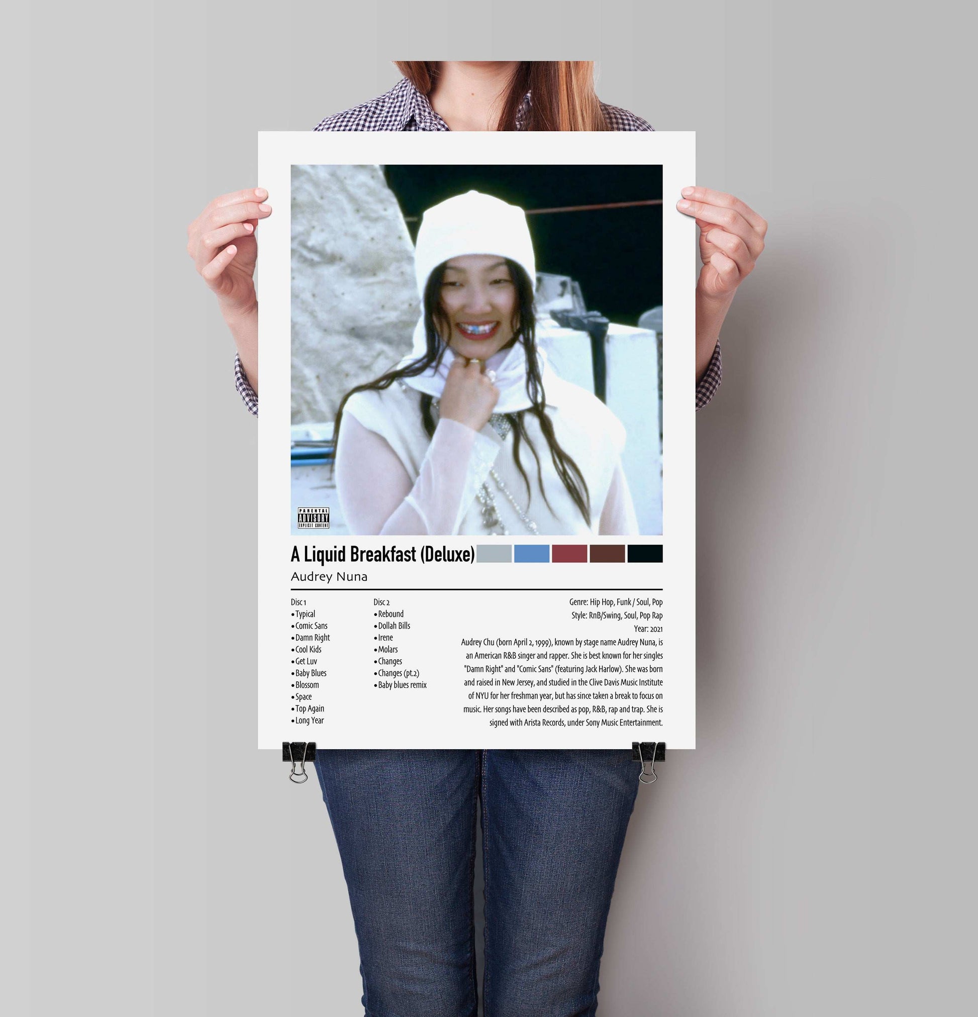 Audrey Nuna | A Liquid Breakfast (Deluxe) | Custom Album Cover Poster Print