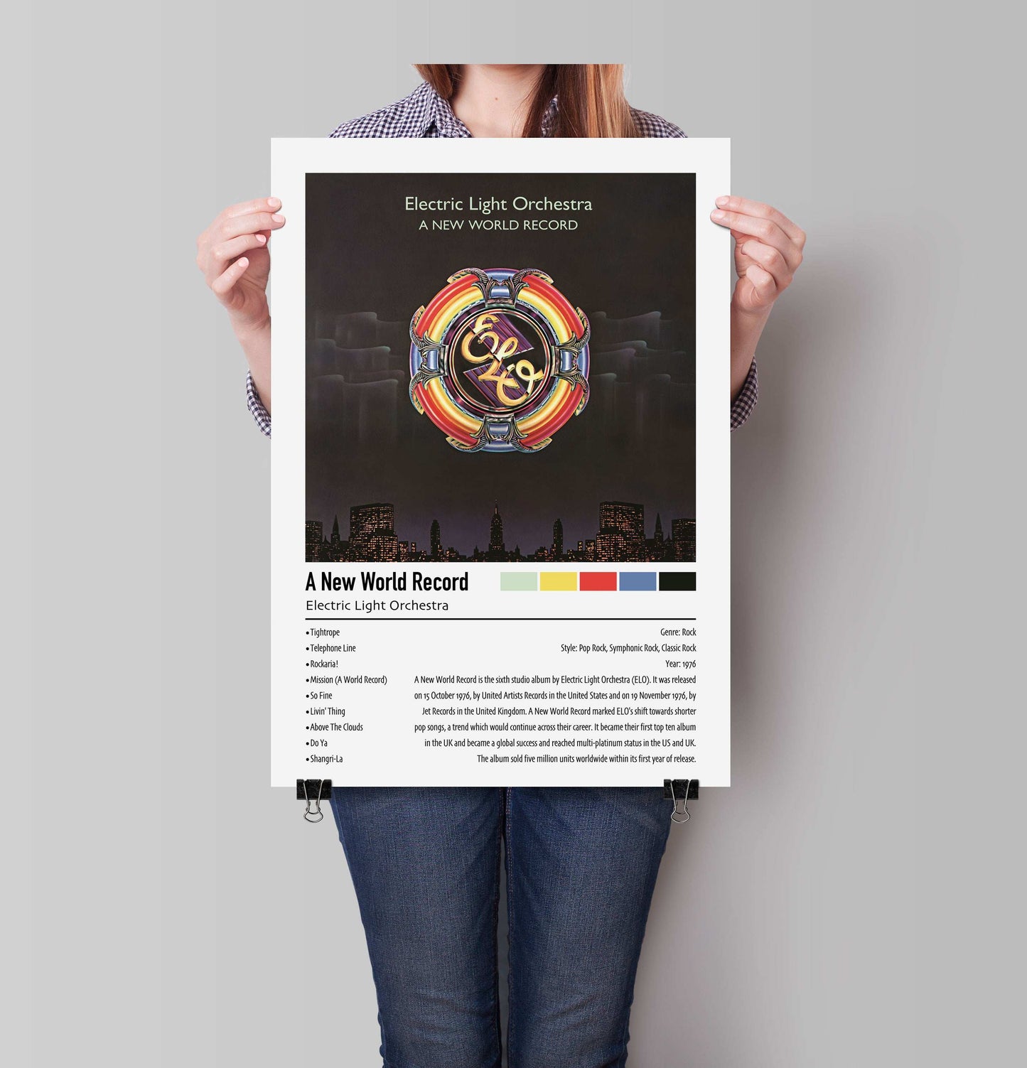 Electric Light Orchestra | A New World Record | Custom Album Cover Poster Print
