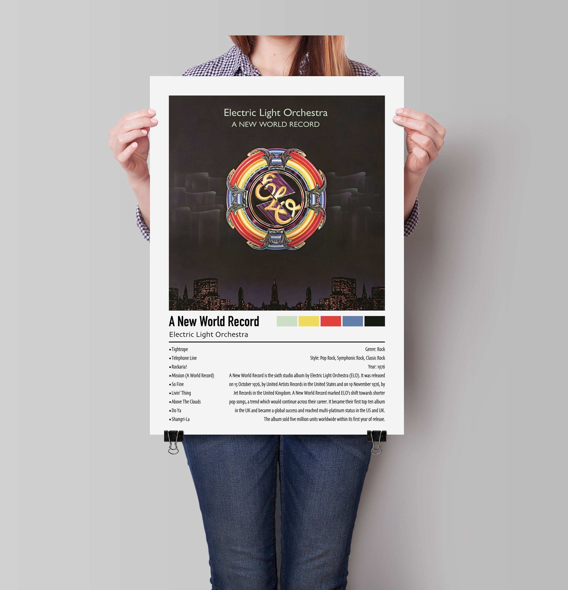 Electric Light Orchestra | A New World Record | Custom Album Cover Poster Print