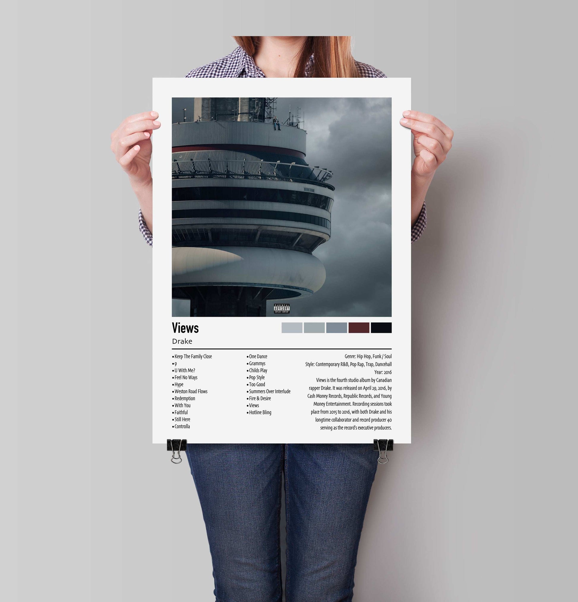 Drake | Views | Custom Album Cover Poster Print