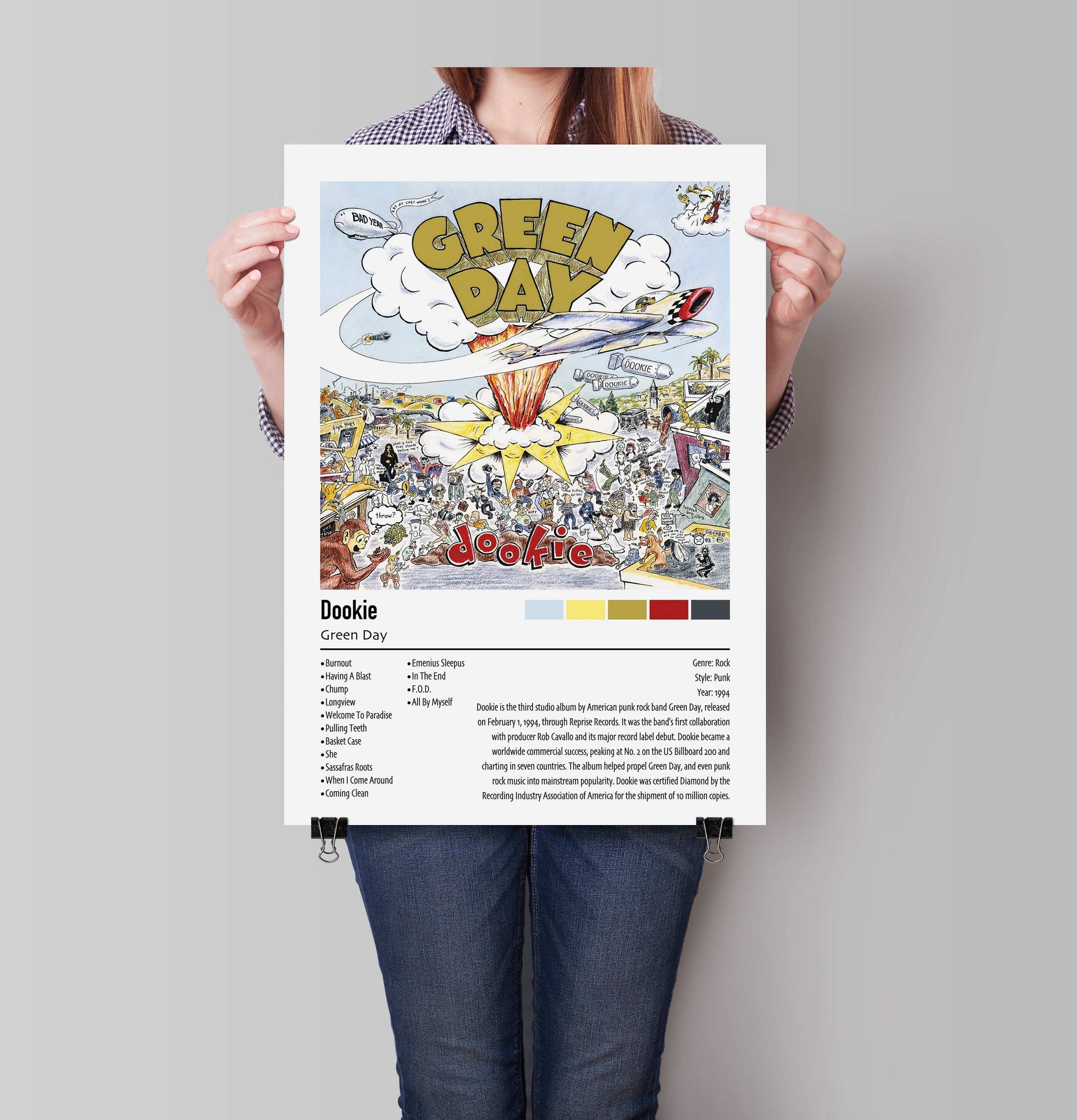 Green Day | Dookie | Custom Album Cover Poster Print