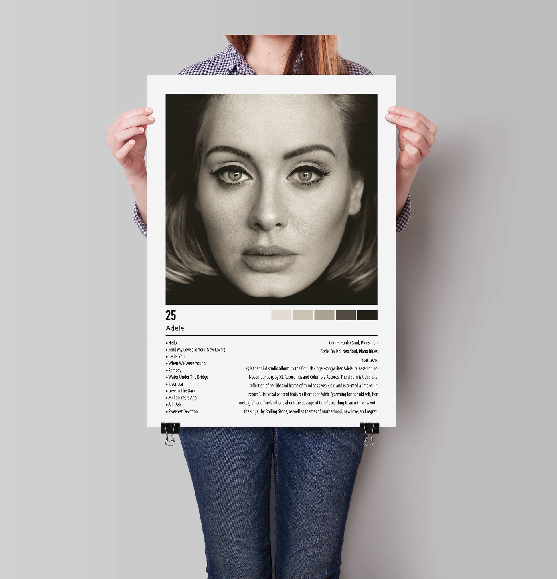 Adele | 25 | Custom Album Cover Poster Print