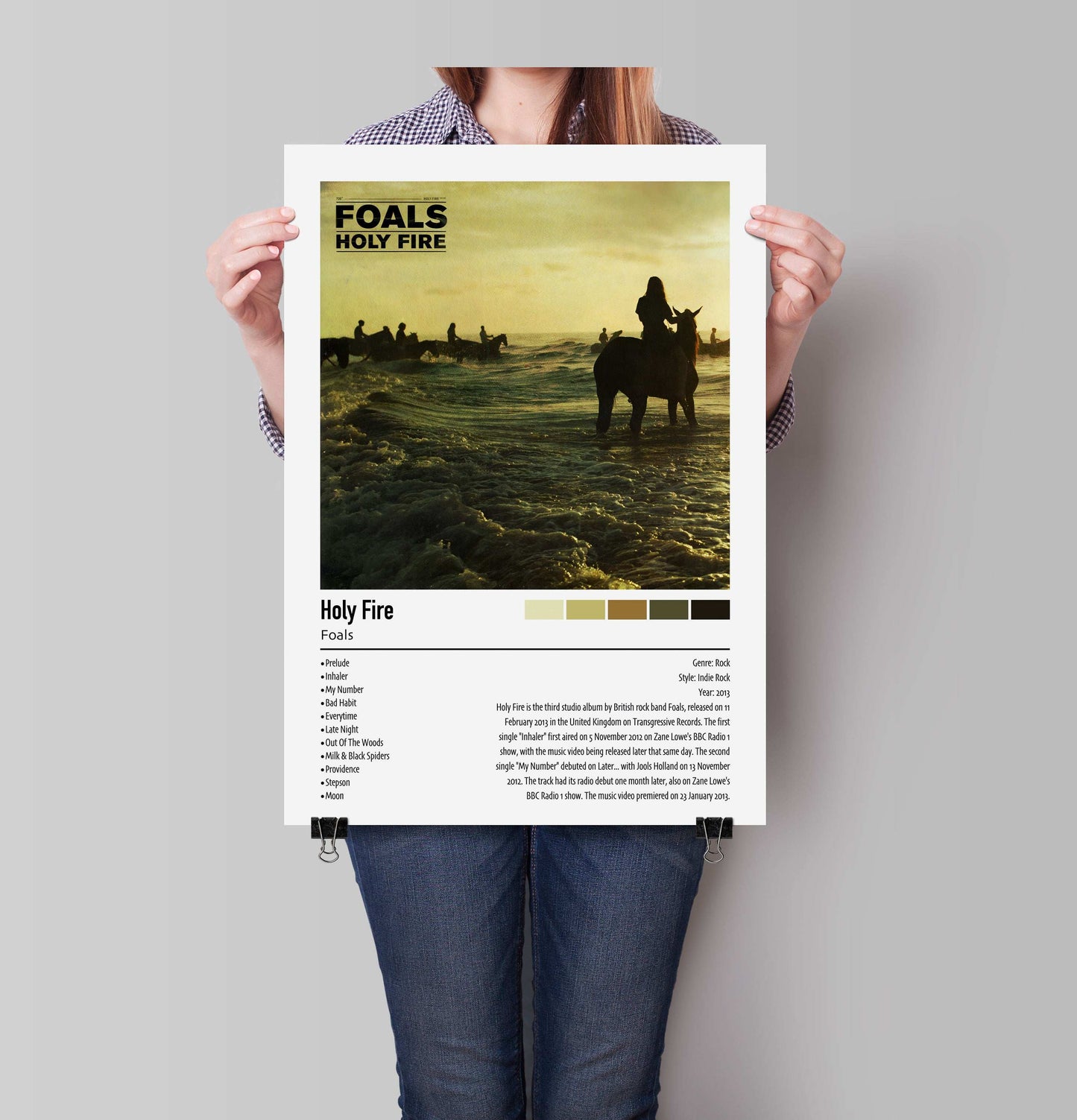 Foals | Holy Fire | Custom Album Cover Poster Print