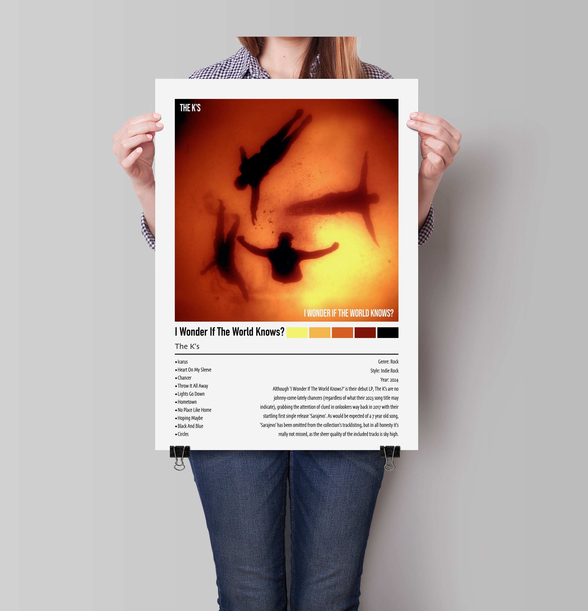 The K's | I Wonder If The World Knows? | Custom Album Cover Poster Print