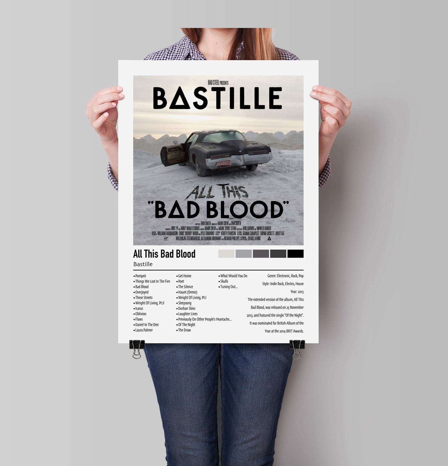 Bastille | All This Bad Blood | Custom Album Cover Poster Print