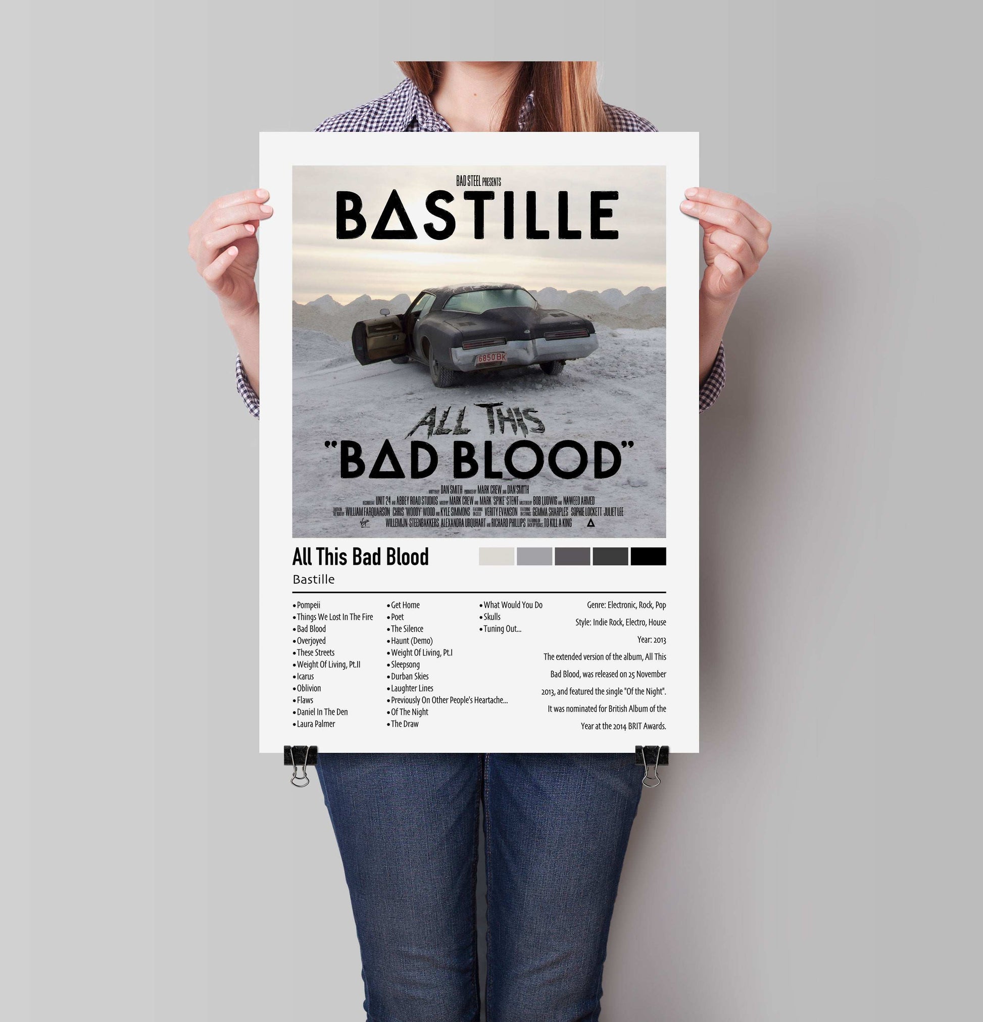 Bastille | All This Bad Blood | Custom Album Cover Poster Print