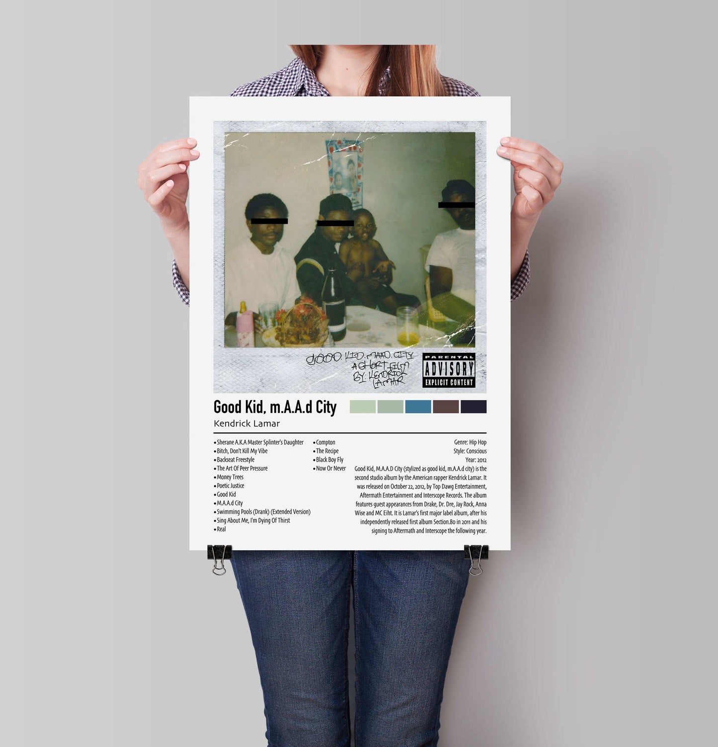 Kendrick Lamar | Good Kid, m.A.A.d City | Custom Album Cover Poster Print