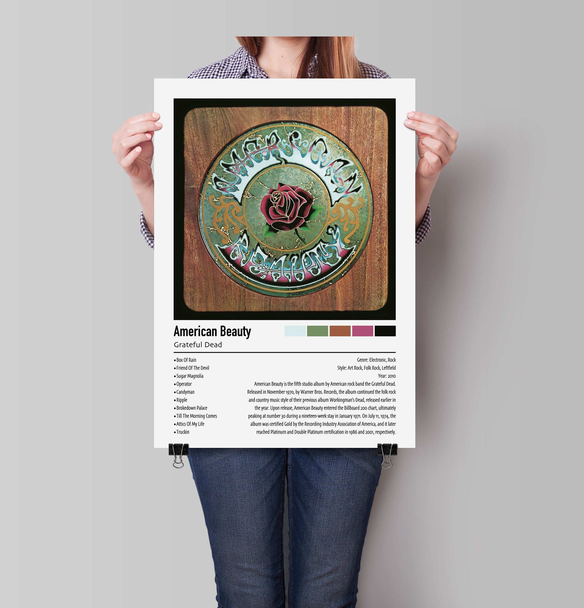 Grateful Dead | American Beauty | Custom Album Cover Poster Print