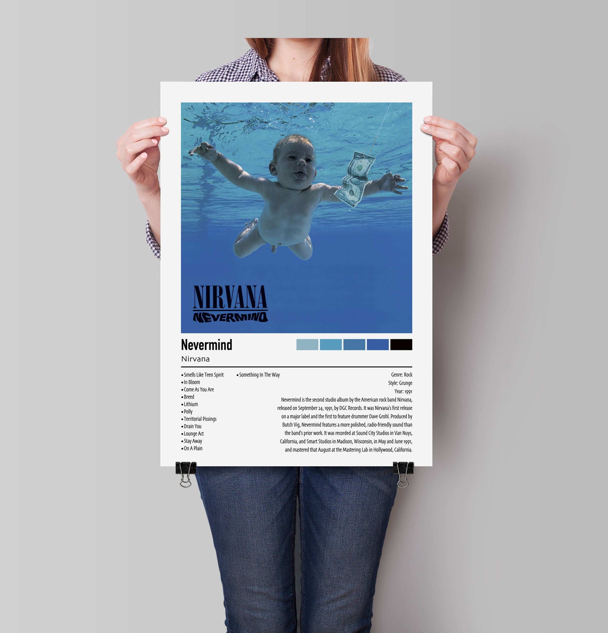Nirvana | Nevermind | Custom Album Cover Poster Print