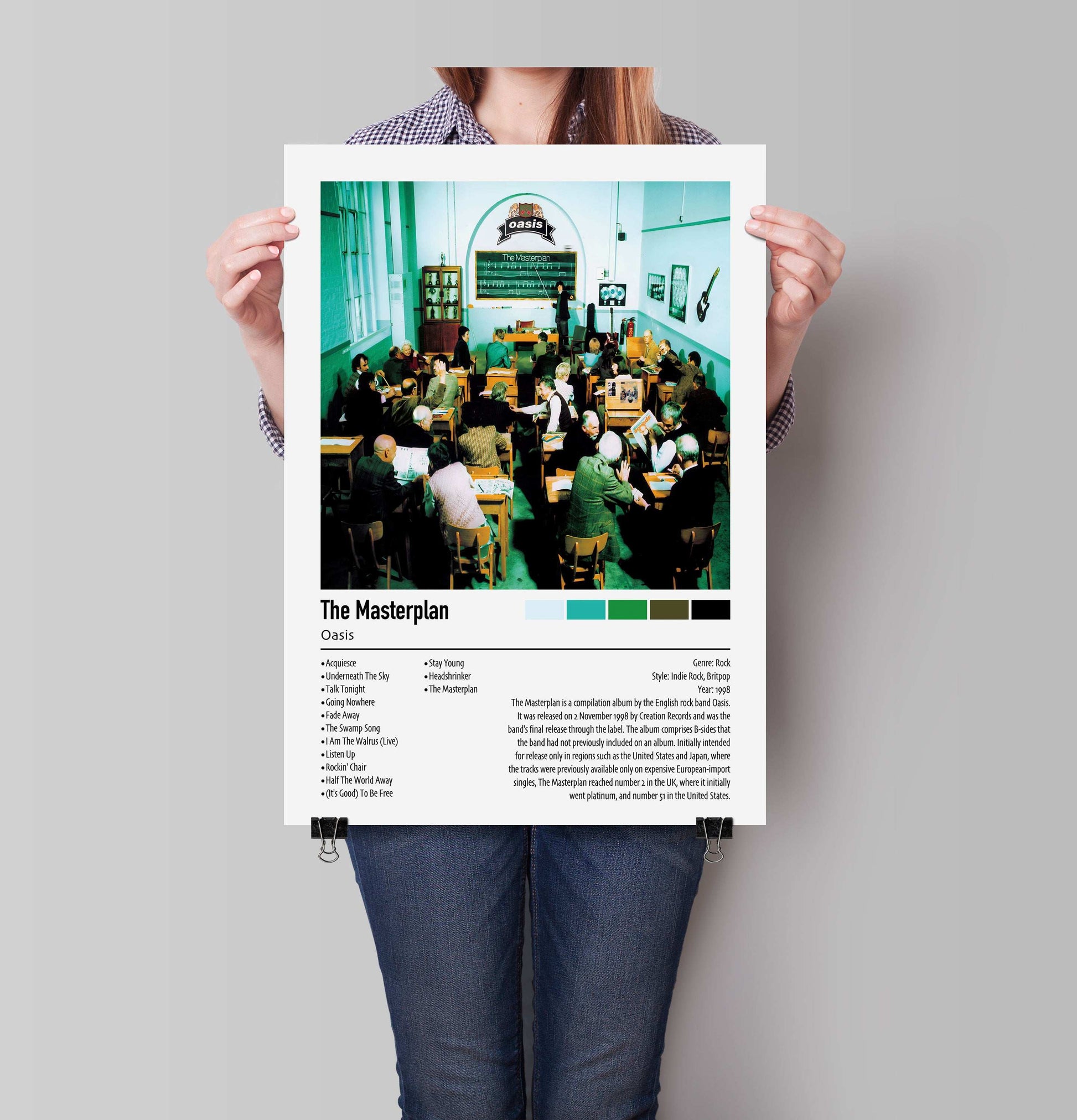 Oasis | The Masterplan | Custom Album Cover Poster Print