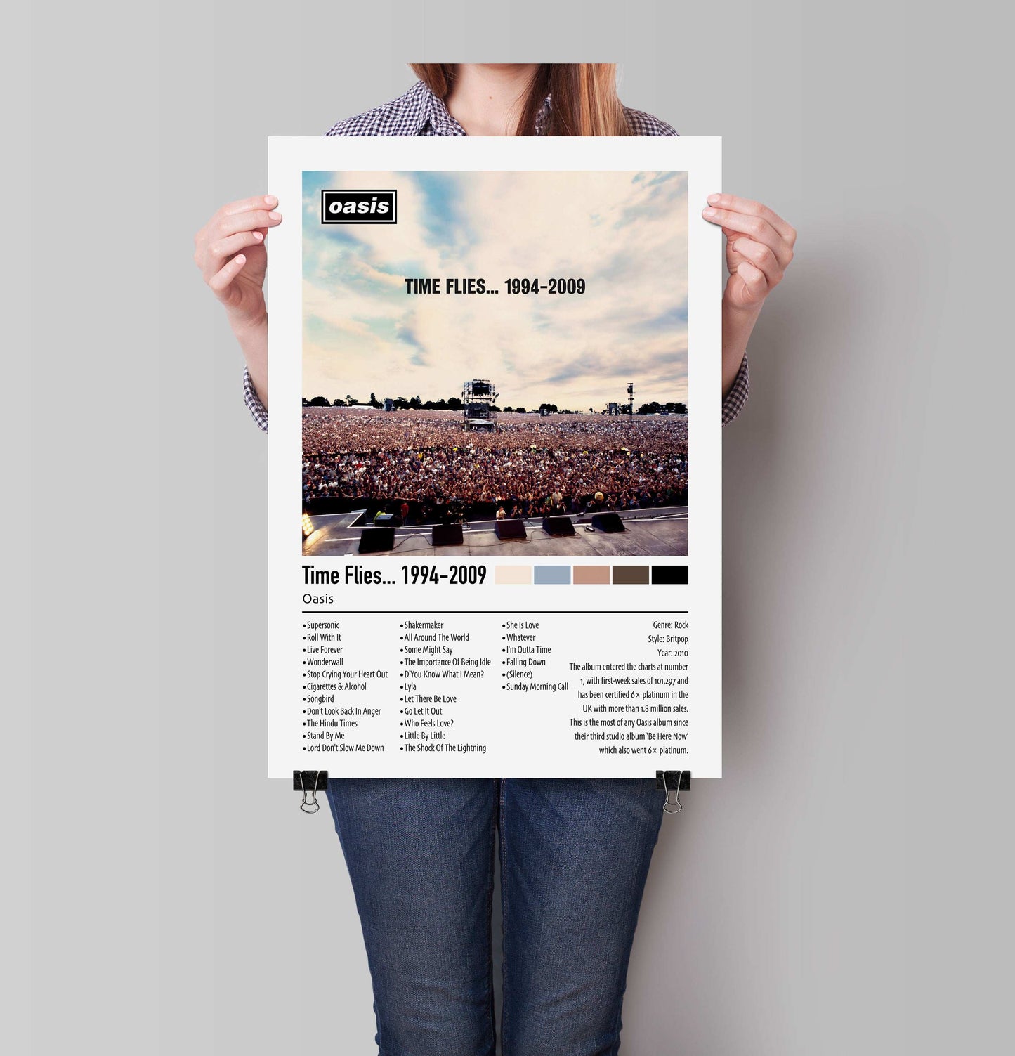 Oasis | Time Flies... 1994-2009 | Custom Album Cover Poster Print
