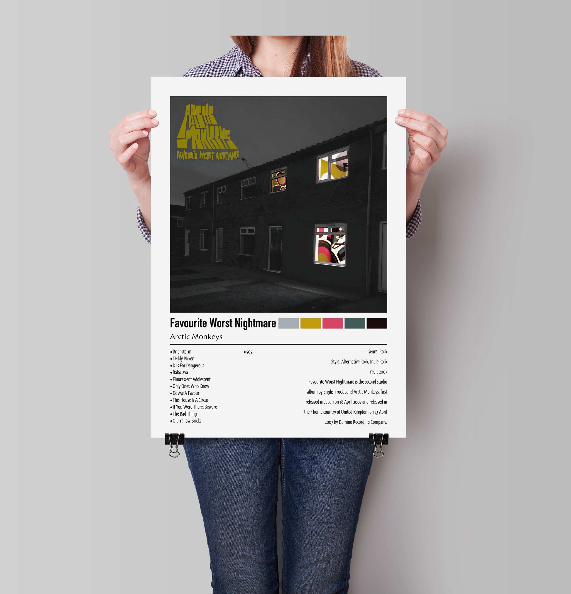 Arctic Monkeys | Favourite Worst Nightmare | Custom Album Cover Poster Print