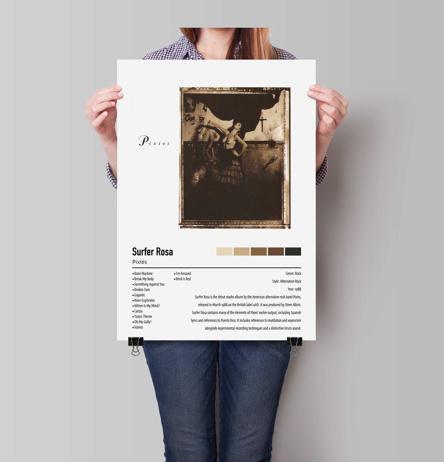 Pixies | Surfer Rosa | Custom Album Cover Poster Print