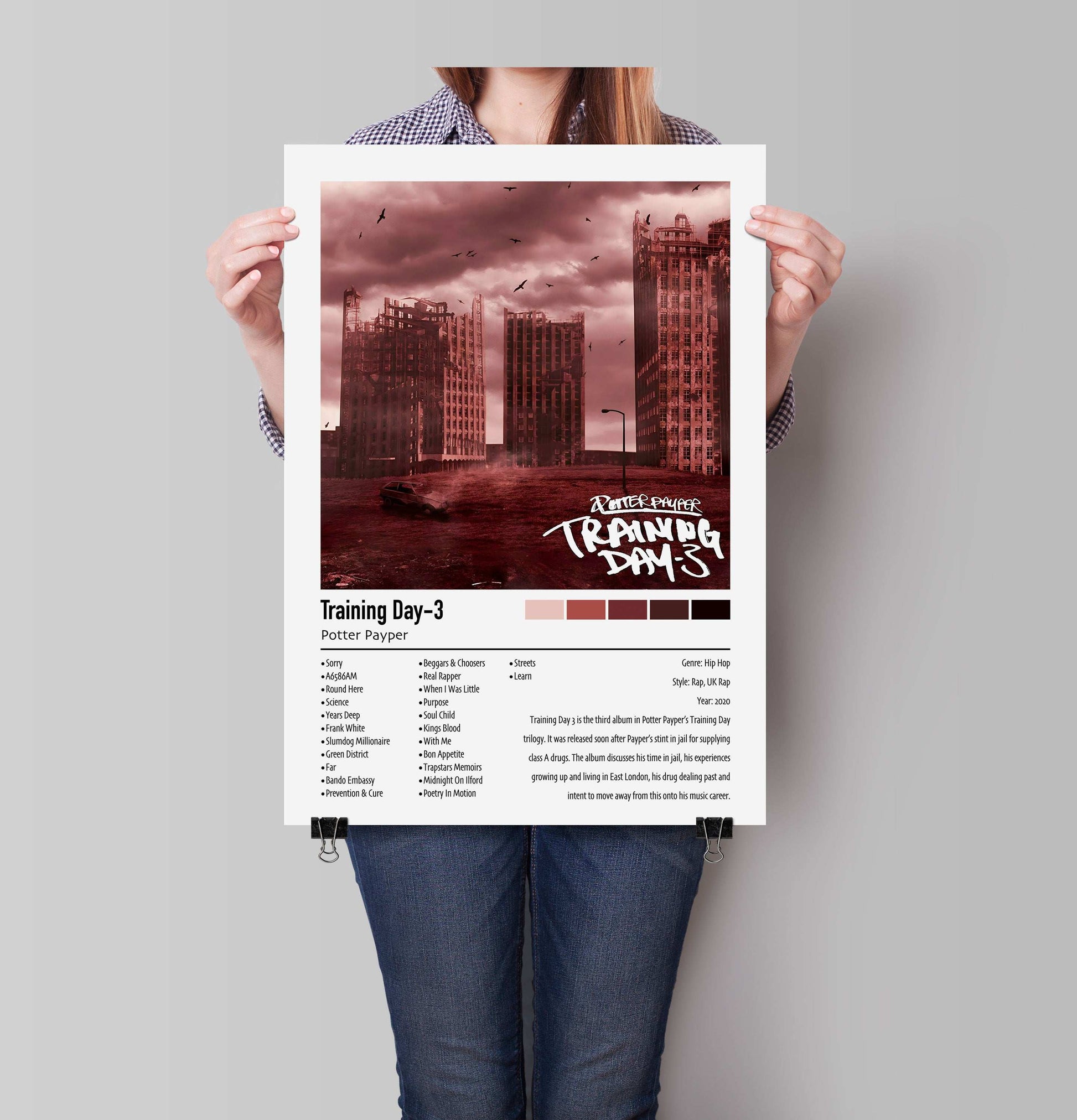 Potter Payper | Training Day-3 | Custom Album Cover Poster Print