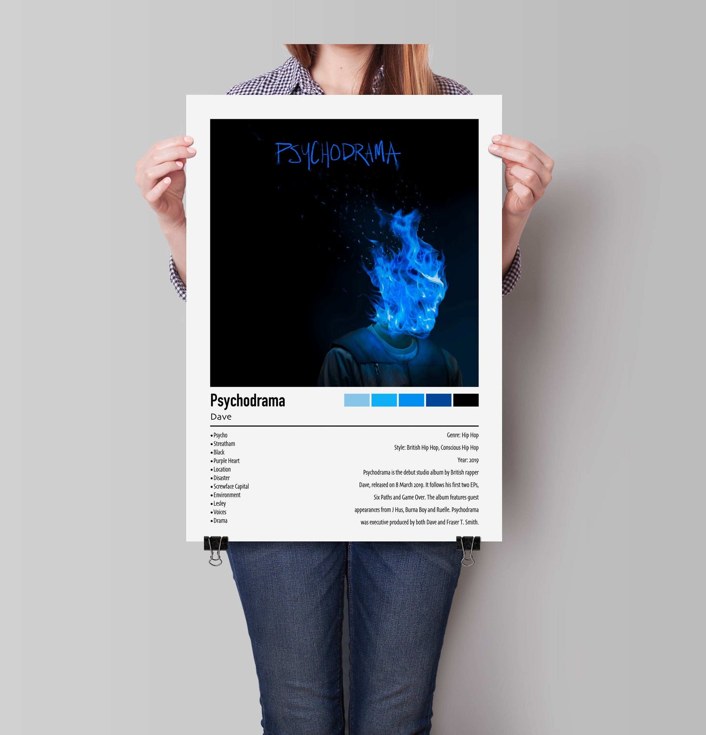 Dave | Psychodrama | Custom Album Cover Poster Print
