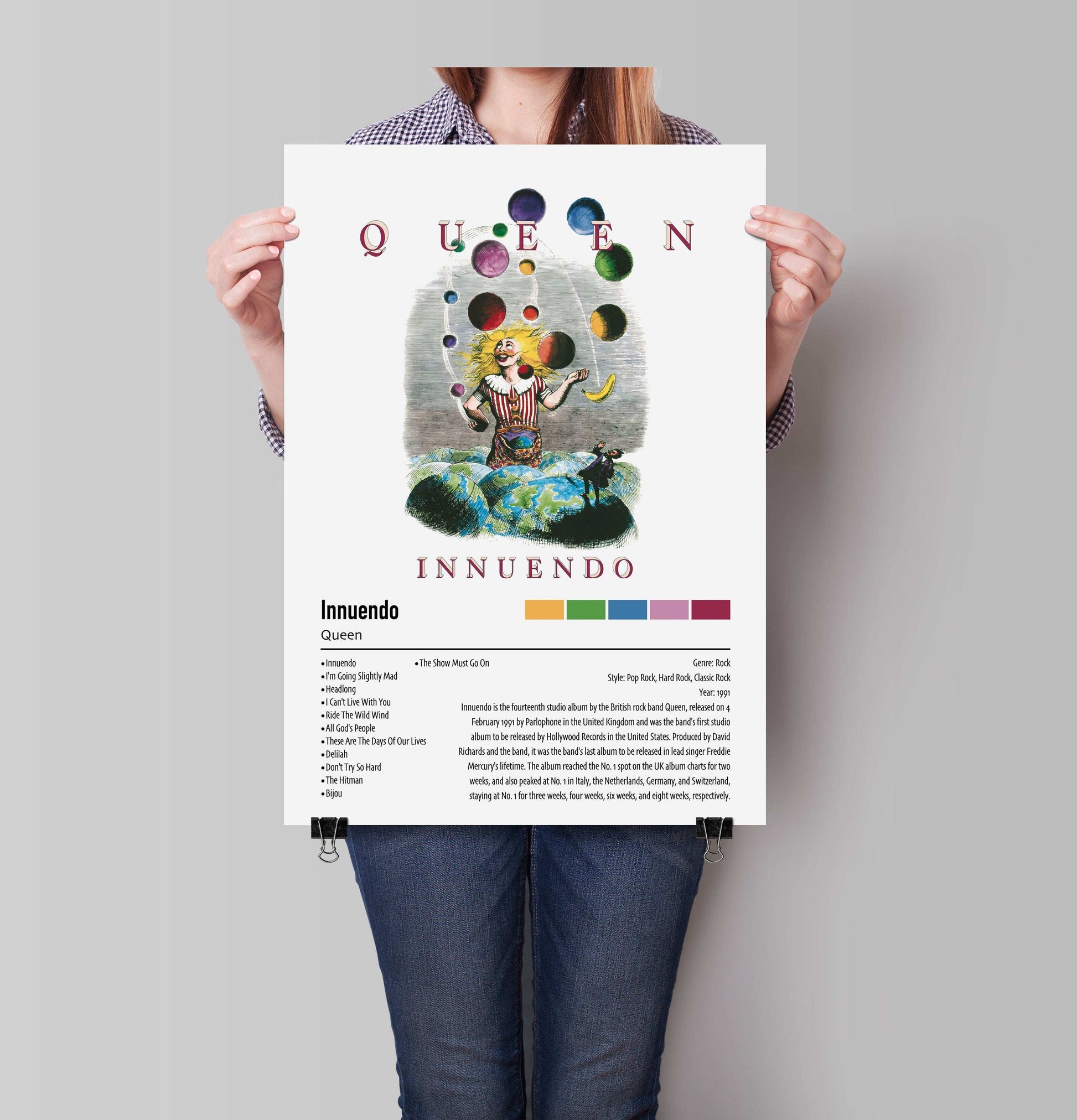 Queen |  Innuendo | Custom Album Cover Poster Print