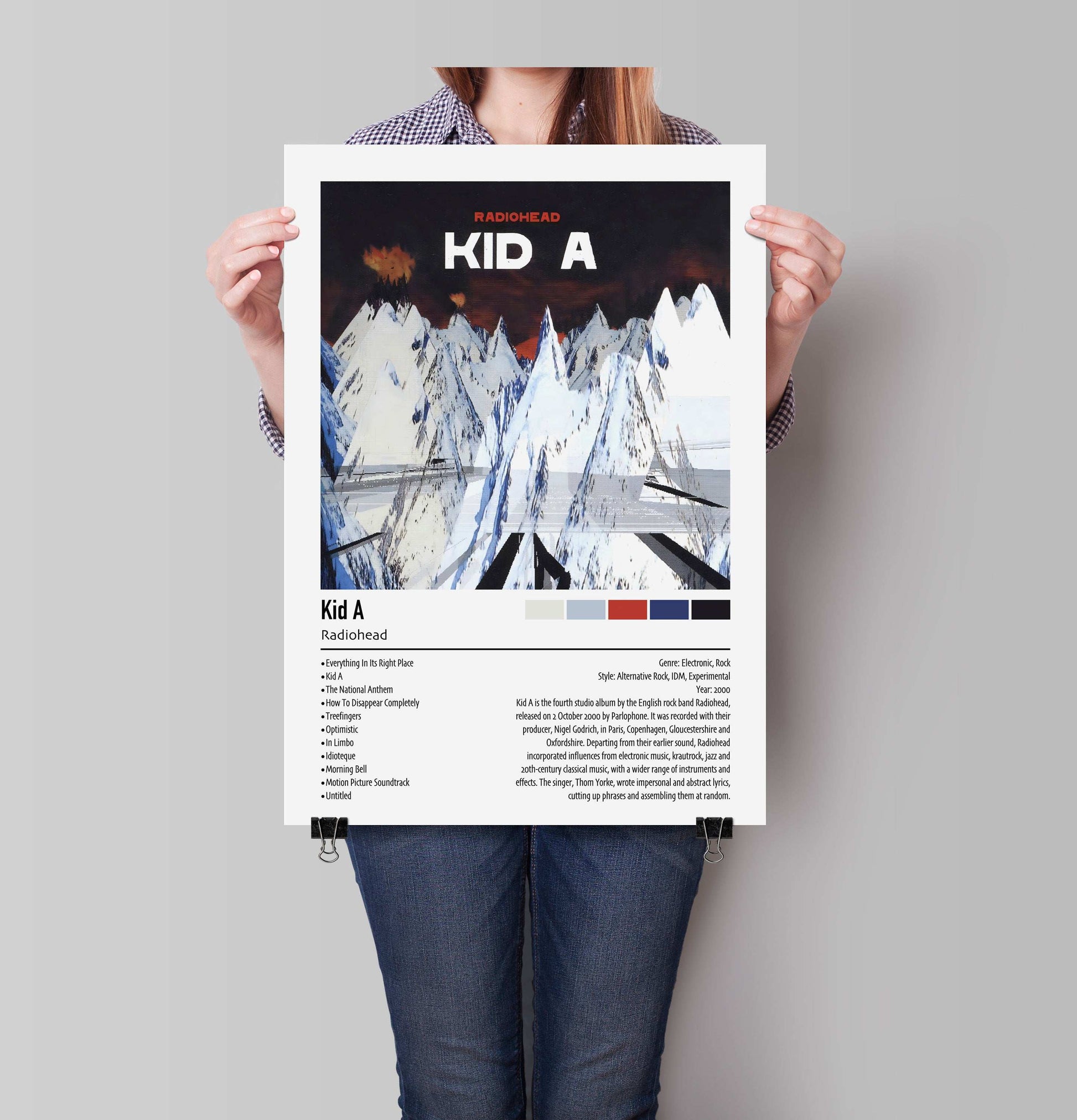 Radiohead | Kid A | Custom Album Cover Poster Print