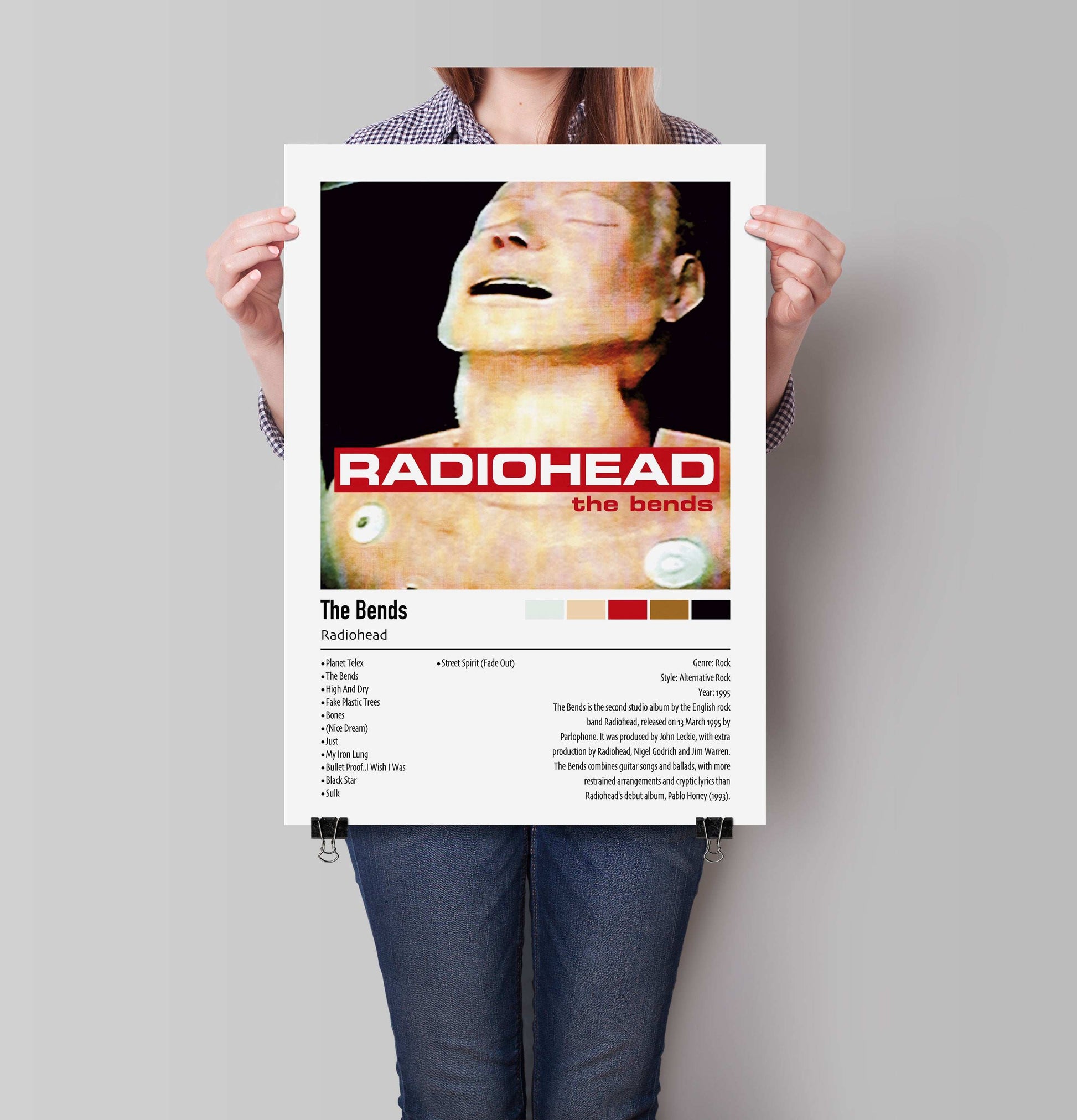Radiohead | The Bends | Custom Album Cover Poster Print