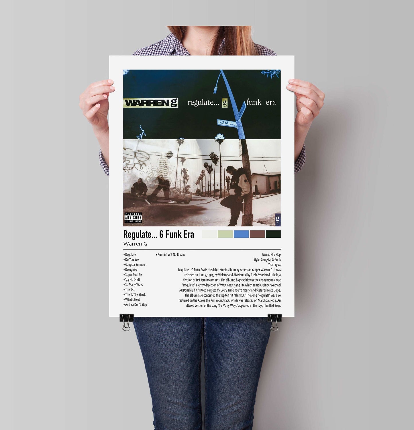 Warren G | Regulate... G Funk Era | Custom Album Cover Poster Print