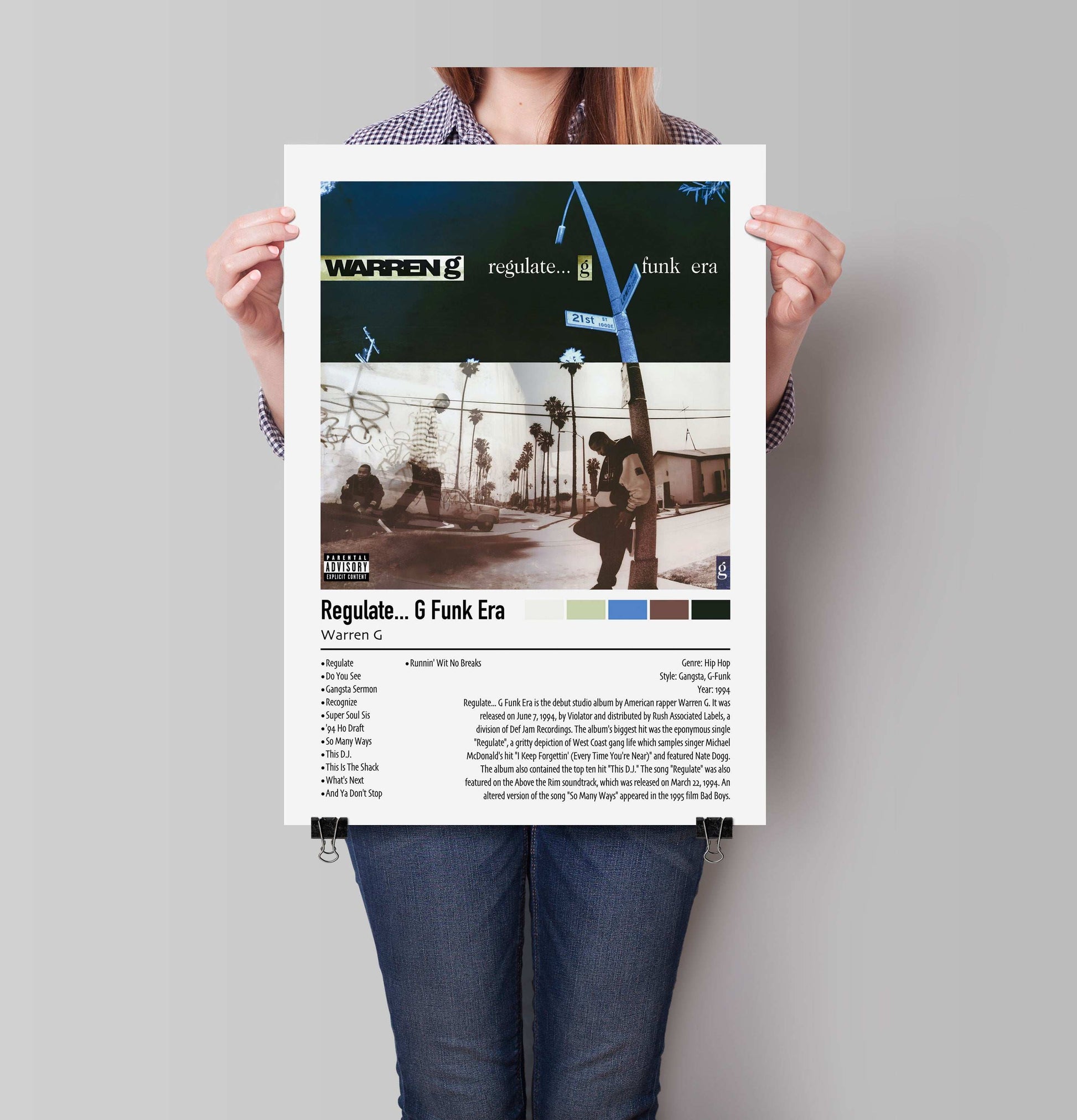 Warren G | Regulate... G Funk Era | Custom Album Cover Poster Print