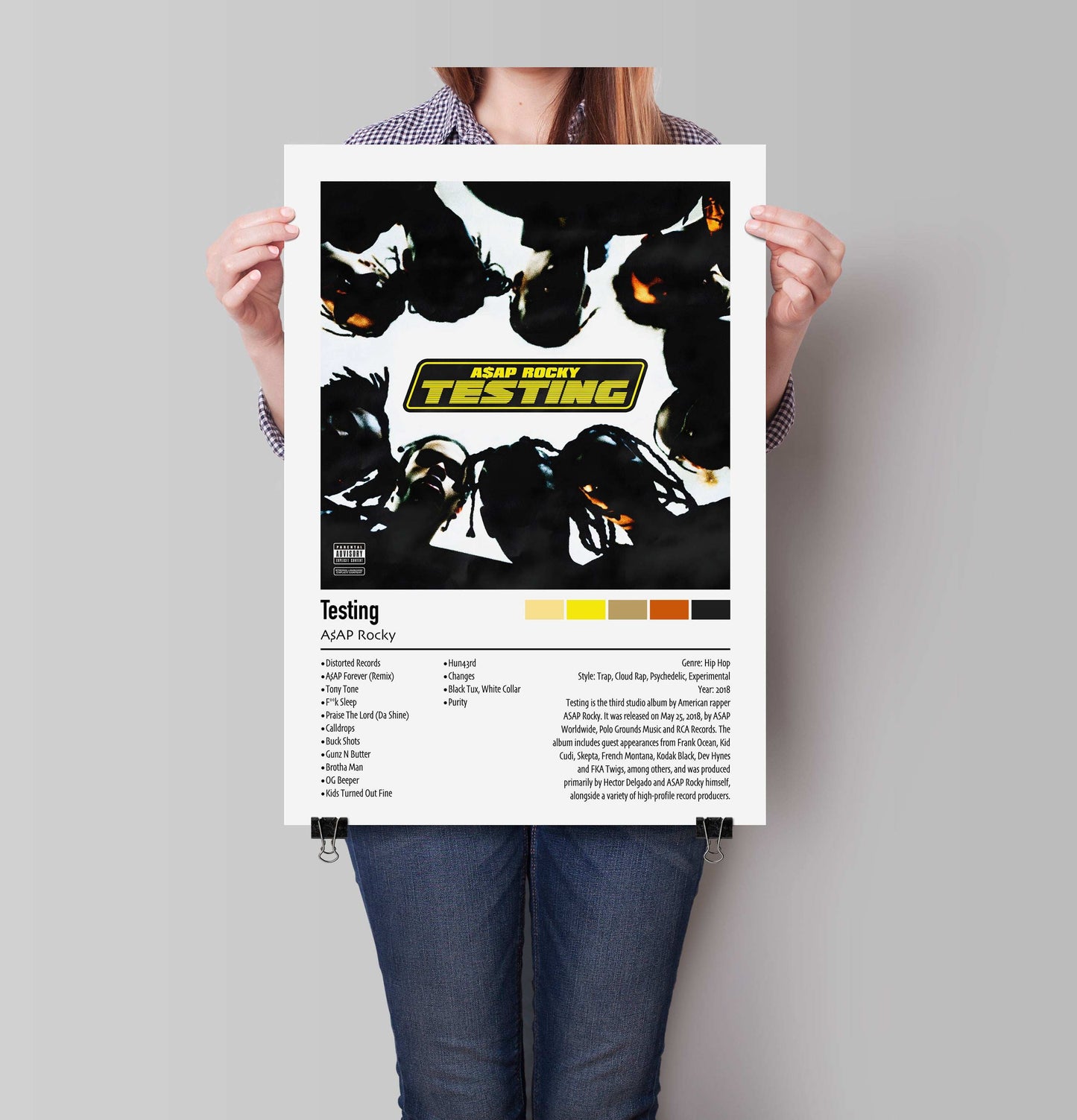 A$AP Rocky | Testing| Custom Album Cover Poster Print