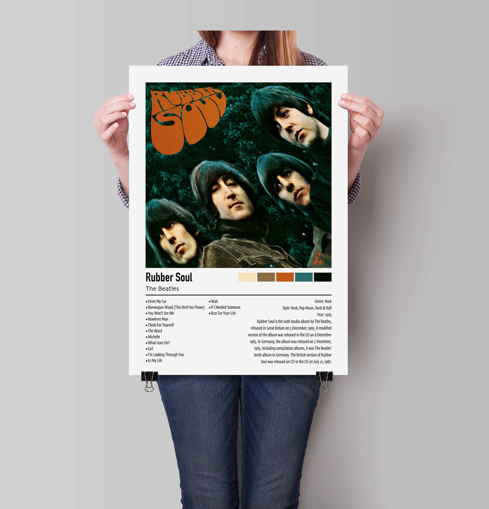 The Beatles | Rubber Soul | Custom Album Cover Poster Print