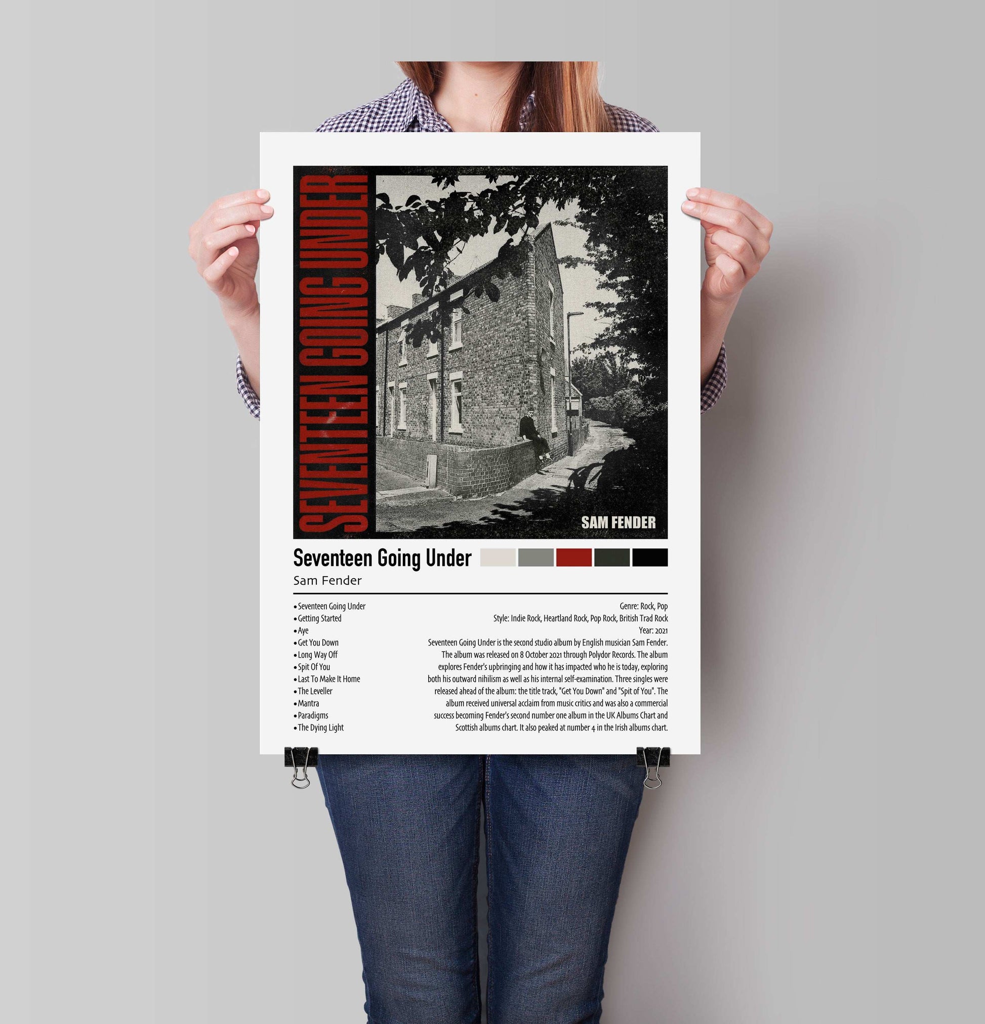 Sam Fender | Seventeen Going Under | Custom Album Cover Poster Print