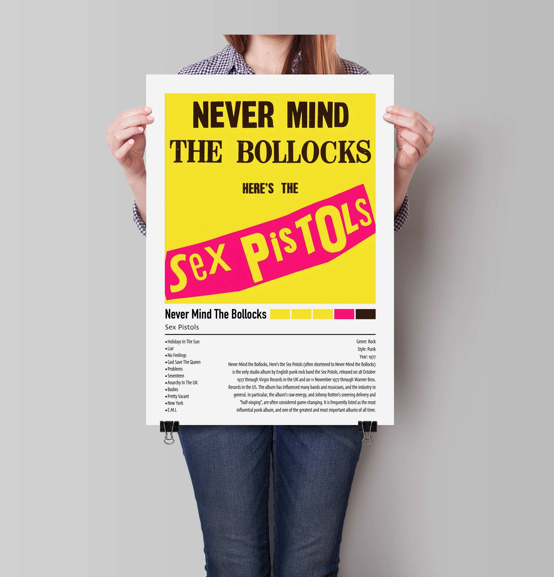 Sex Pistols | Never Mind The Bollocks | Custom Album Cover Poster Print