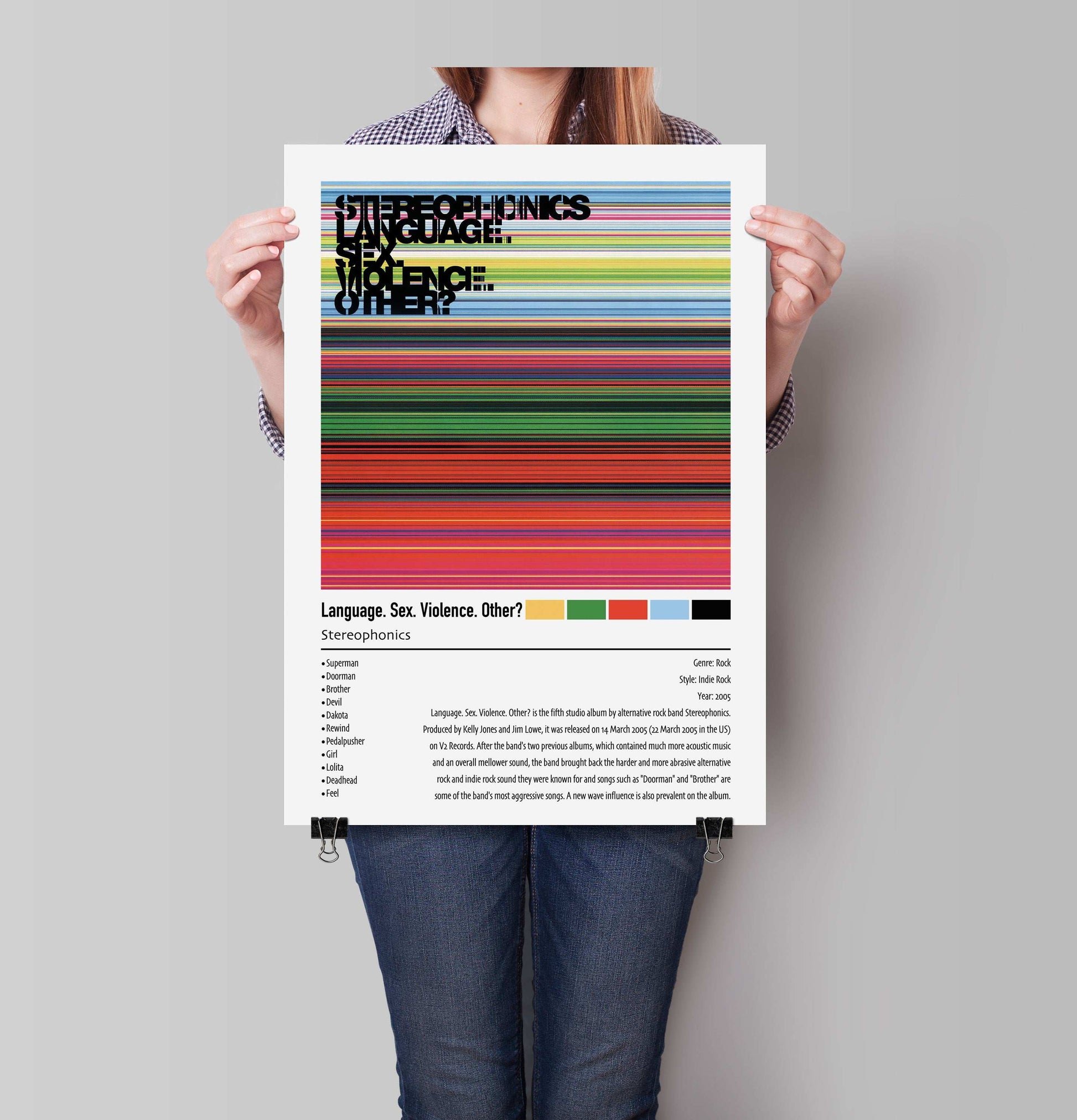 Stereophonics | Language. Sex. Violence. Other | Custom Album Cover Poster Print