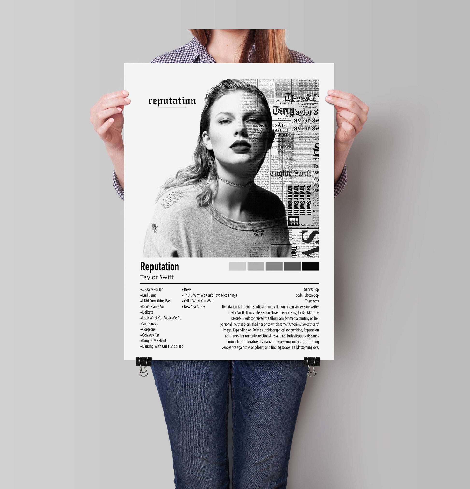 Taylor Swift | Reputation | Custom Album Cover Poster Print