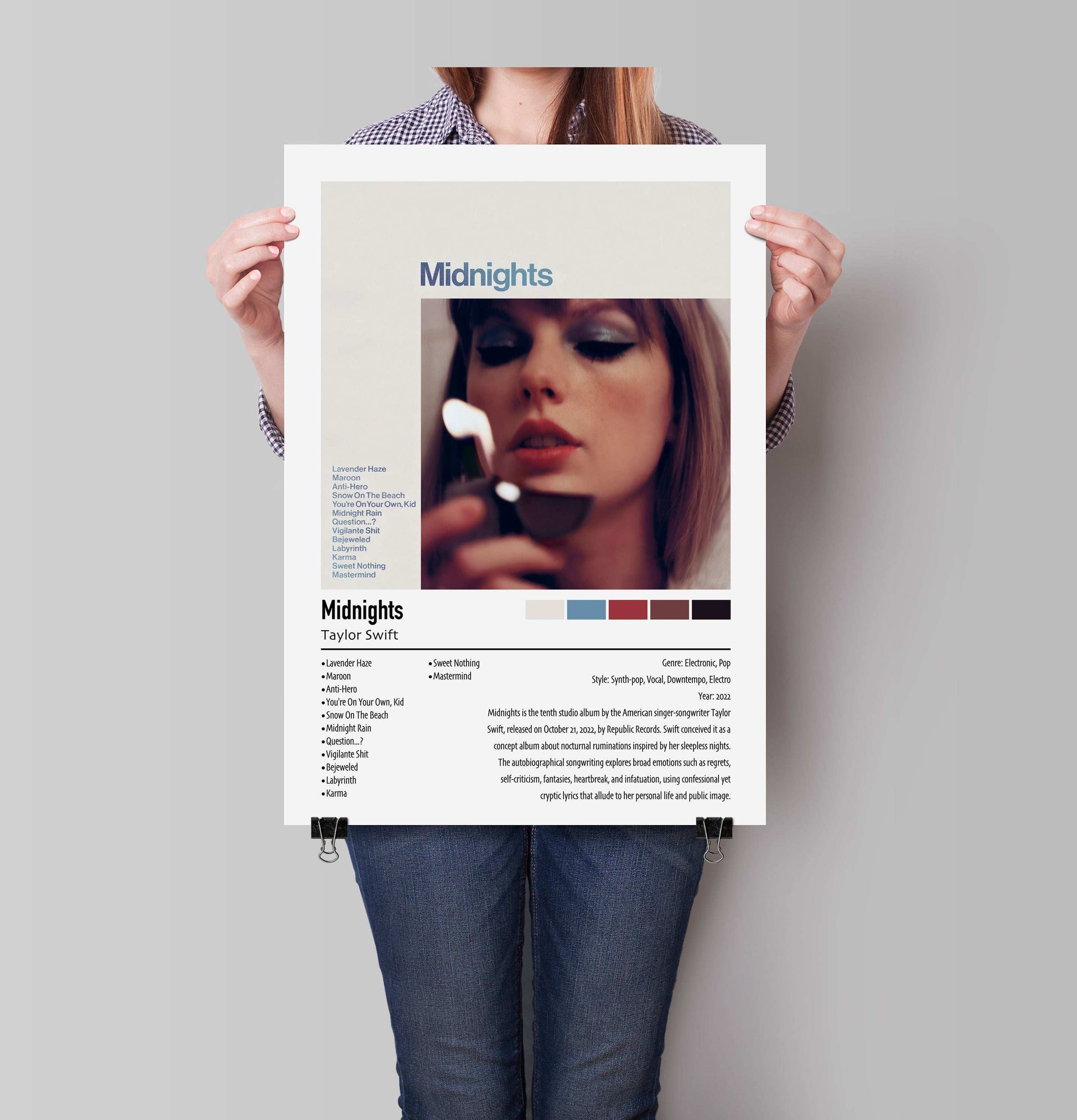 Taylor Swift | Midnights | Custom Album Cover Poster Print