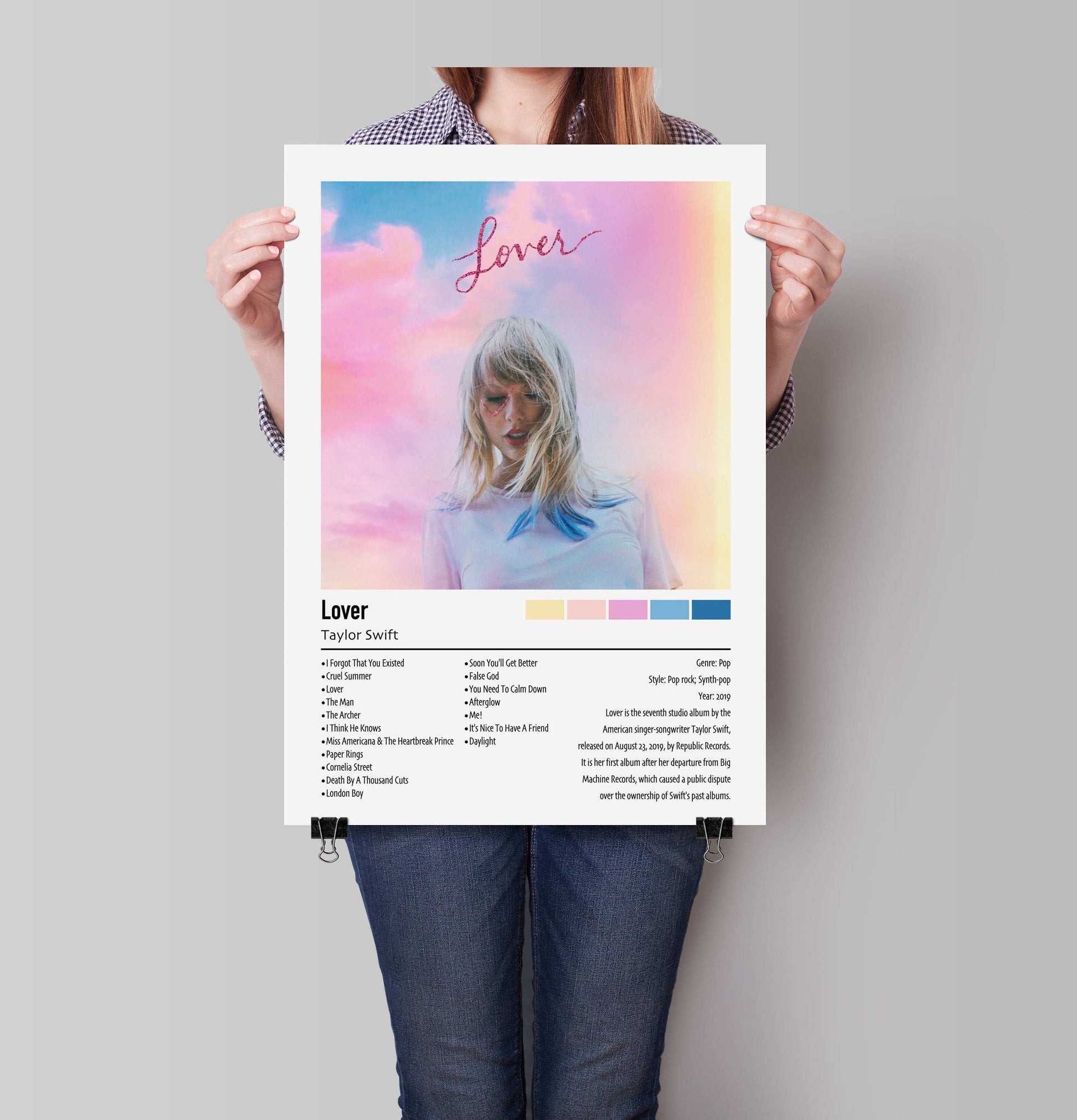 Taylor Swift | Lover | Custom Album Cover Poster Print